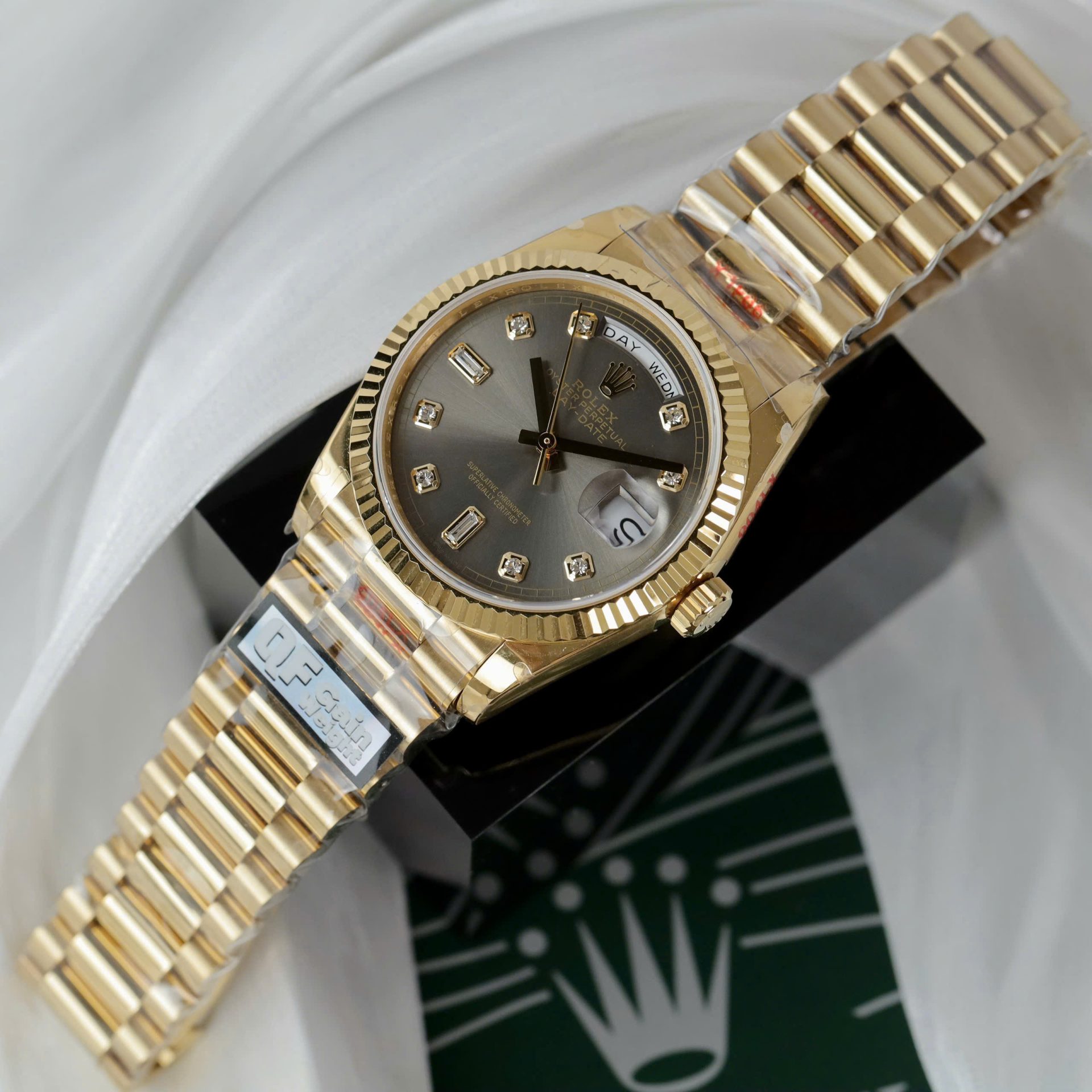 Rolex Day-Date M128238 Replica Watch Gray Dial Weight 159Gram QF Factory 36mm