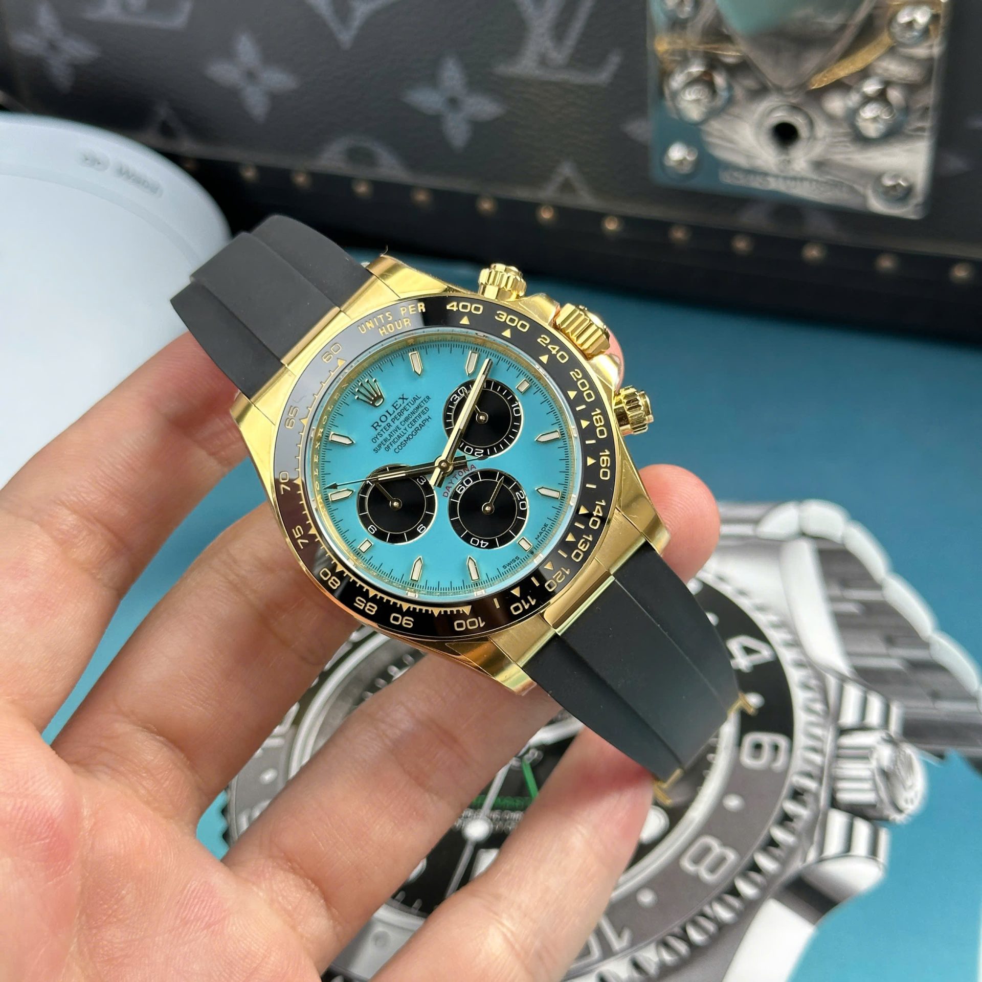 Rolex Cosmograph Daytona 126518LN Copies Watches Turquoise Blue Lacquer Dial THB Factory 40mm