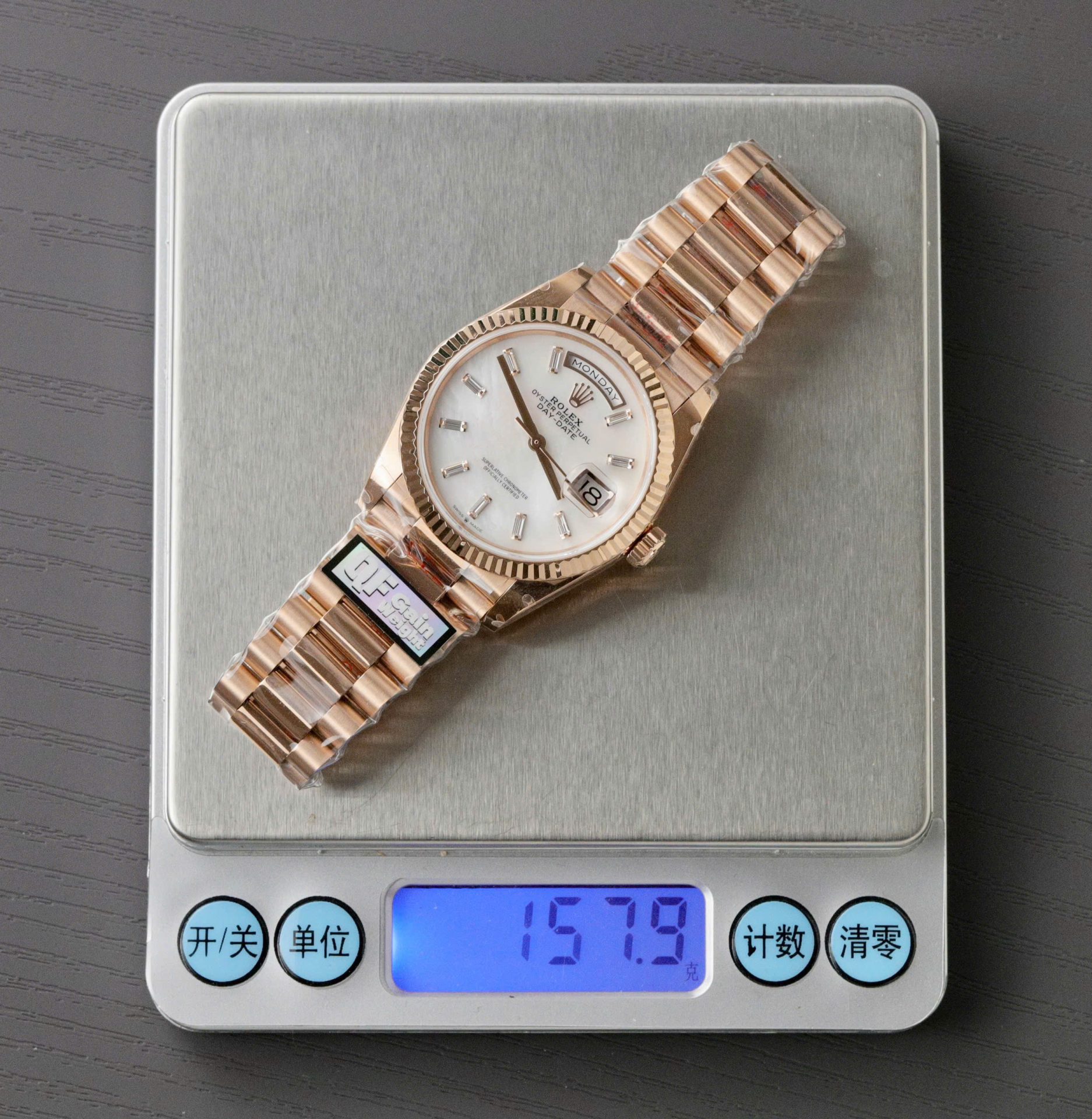 Rolex Day-Date Rose Gold Replica Watch Dial Mother Of Pearl QF Factory 36mm