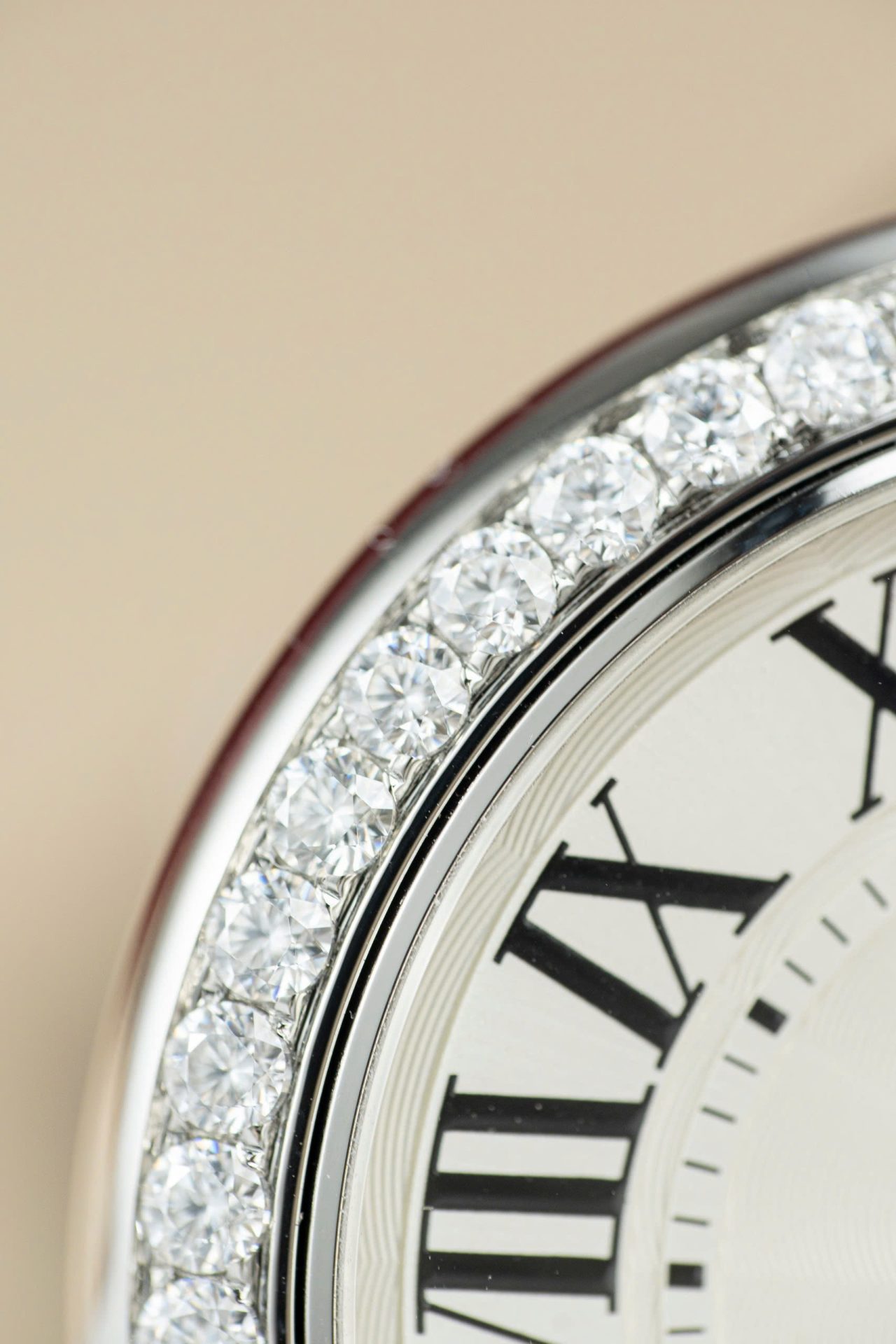 Cartier Ballon Bleu WE9009Z3 White Dial Replica Watch Bezel Diamond Moissanite AF Factory 42mm