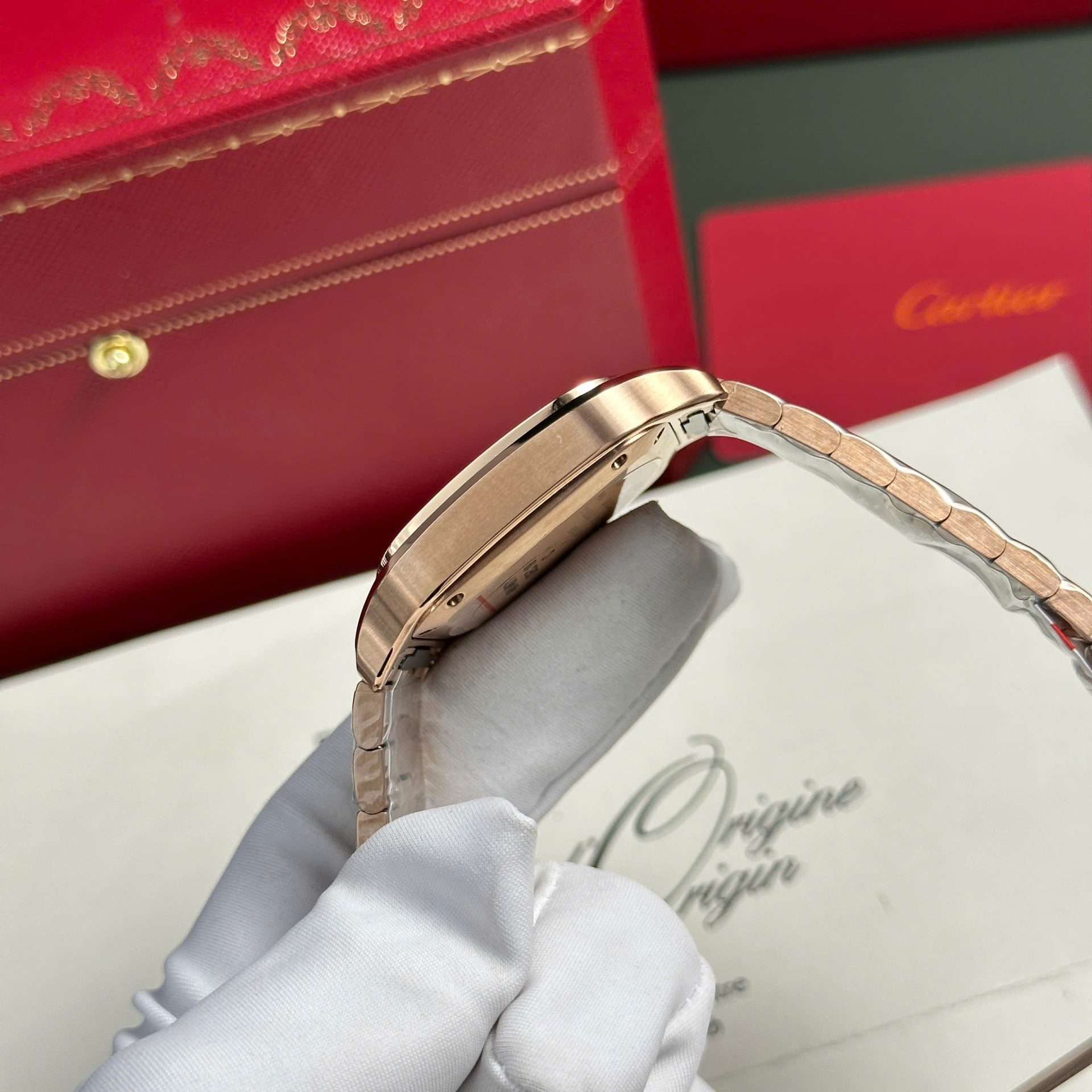 Cartier Santos Womens Replica Watch White Dial BV Factory 35.2mm