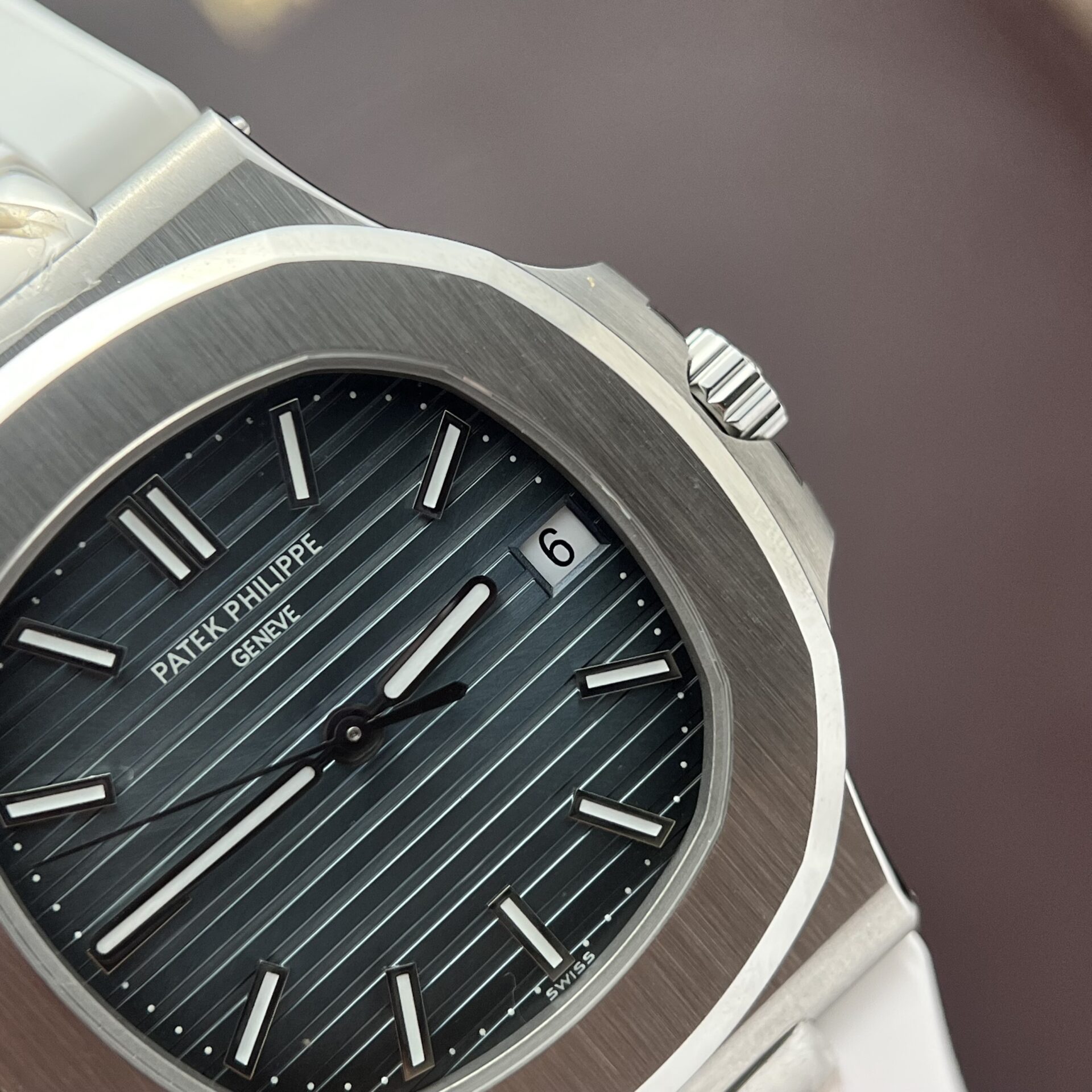 Patek Philippe Nautilus 5711 Best Replica Watch White Rubber Strap 3K Factory 40mm
