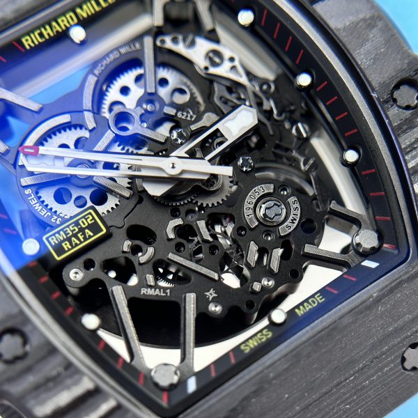 Richard Mille RM35-02 Custom Full Carbon Case Blue BBR 44mm