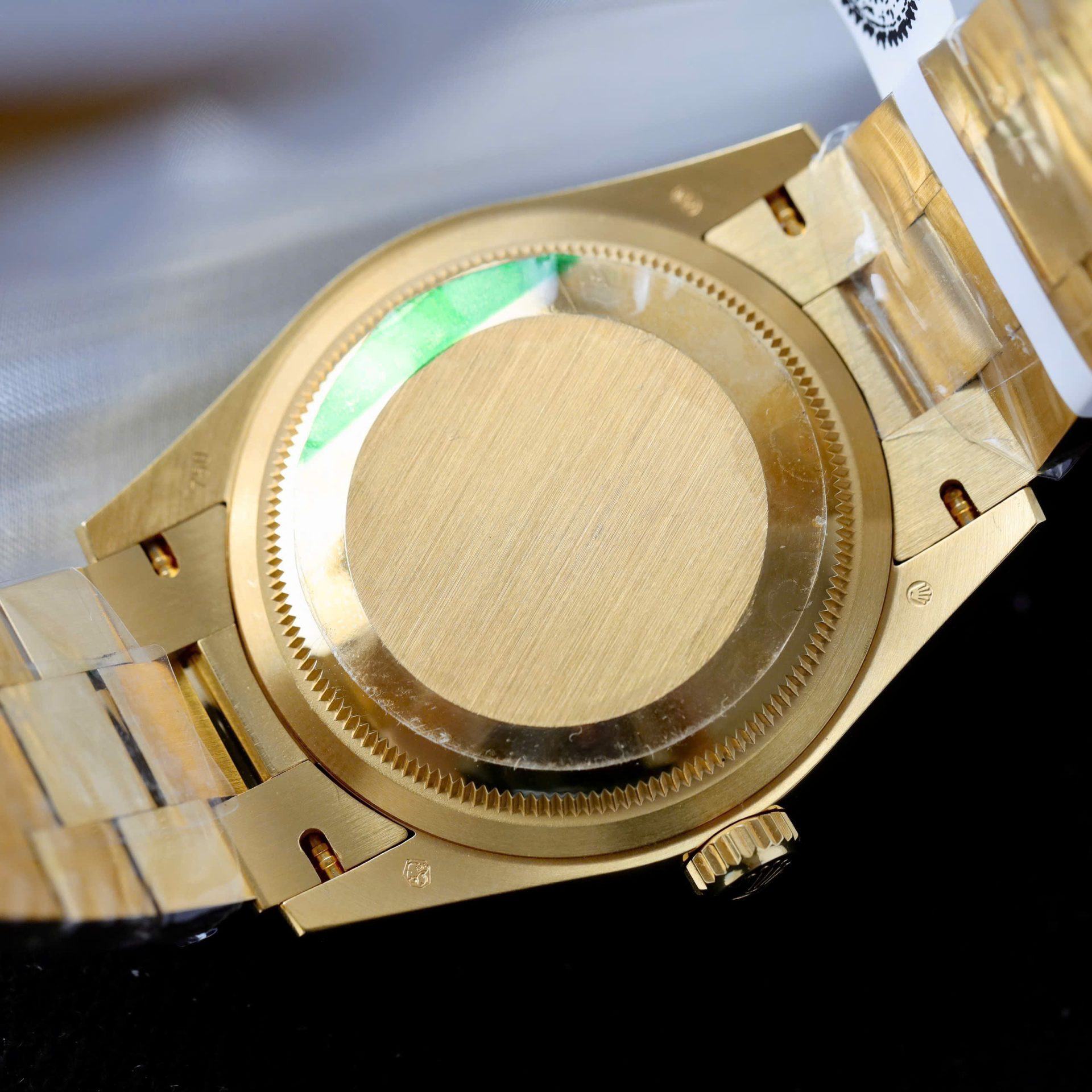 Rolex Day-Date 18K Gold Wrapped + Moissanite Diamonds Copies Watches GM Factory 36mm