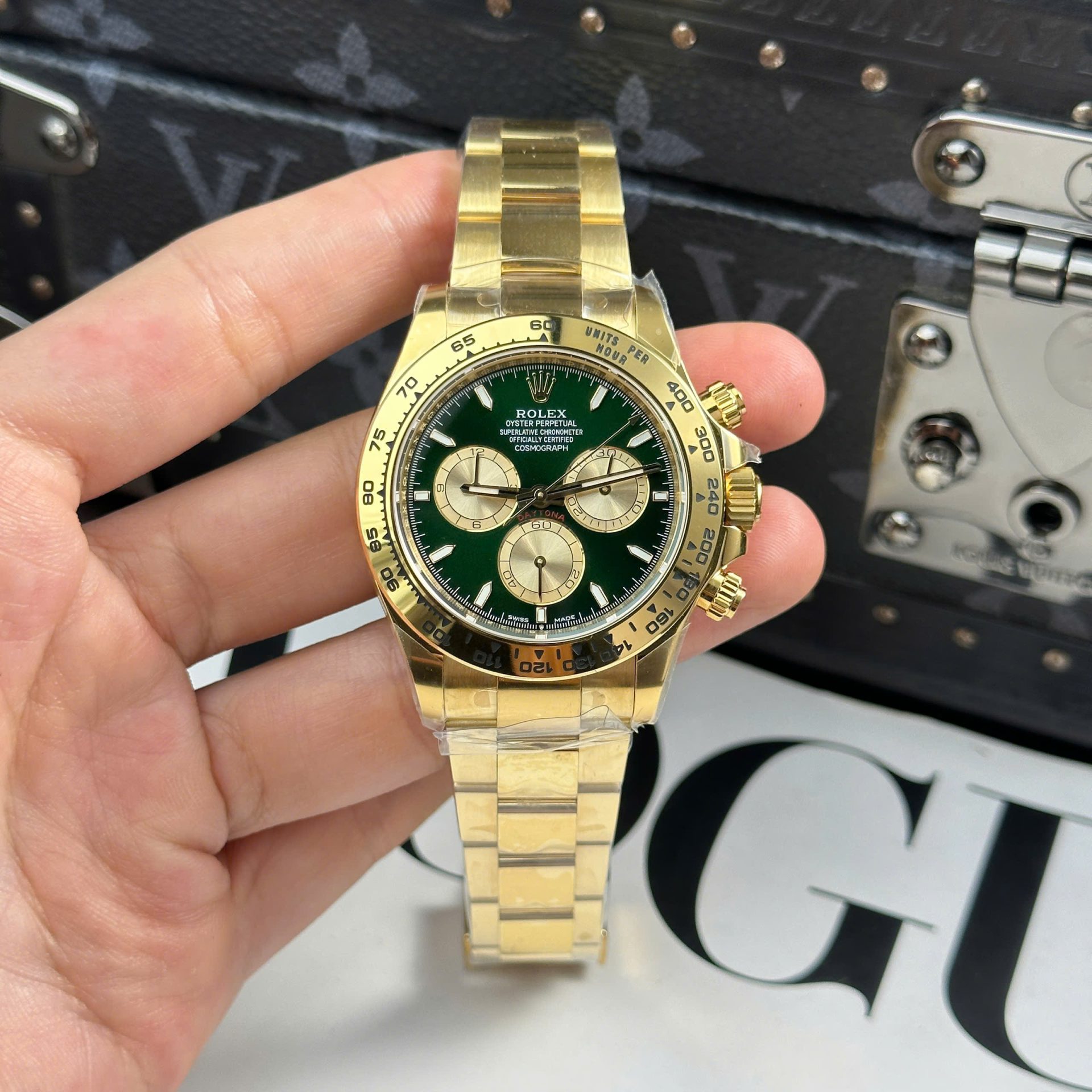 Rolex Daytona 126508 Dial Green Best Replica Watch Oyter Strap THB Factory 40mm