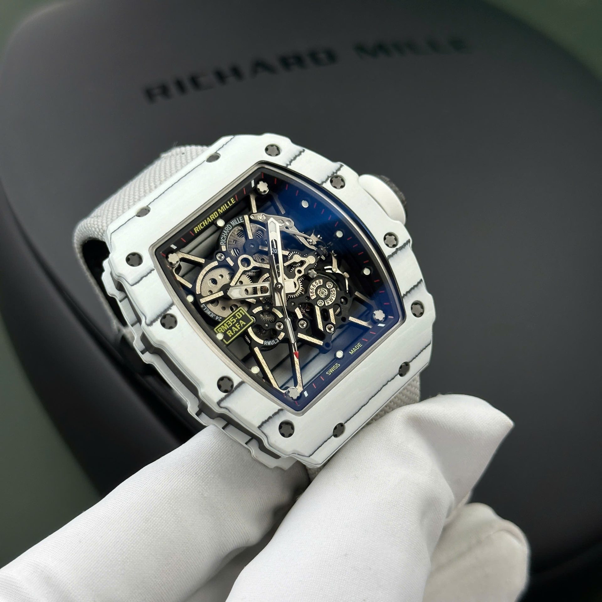Richard Mille RM35-01 Rafael Nadal Red Rubber Strap Replica 1:1 Watch BBR Factory 42mm