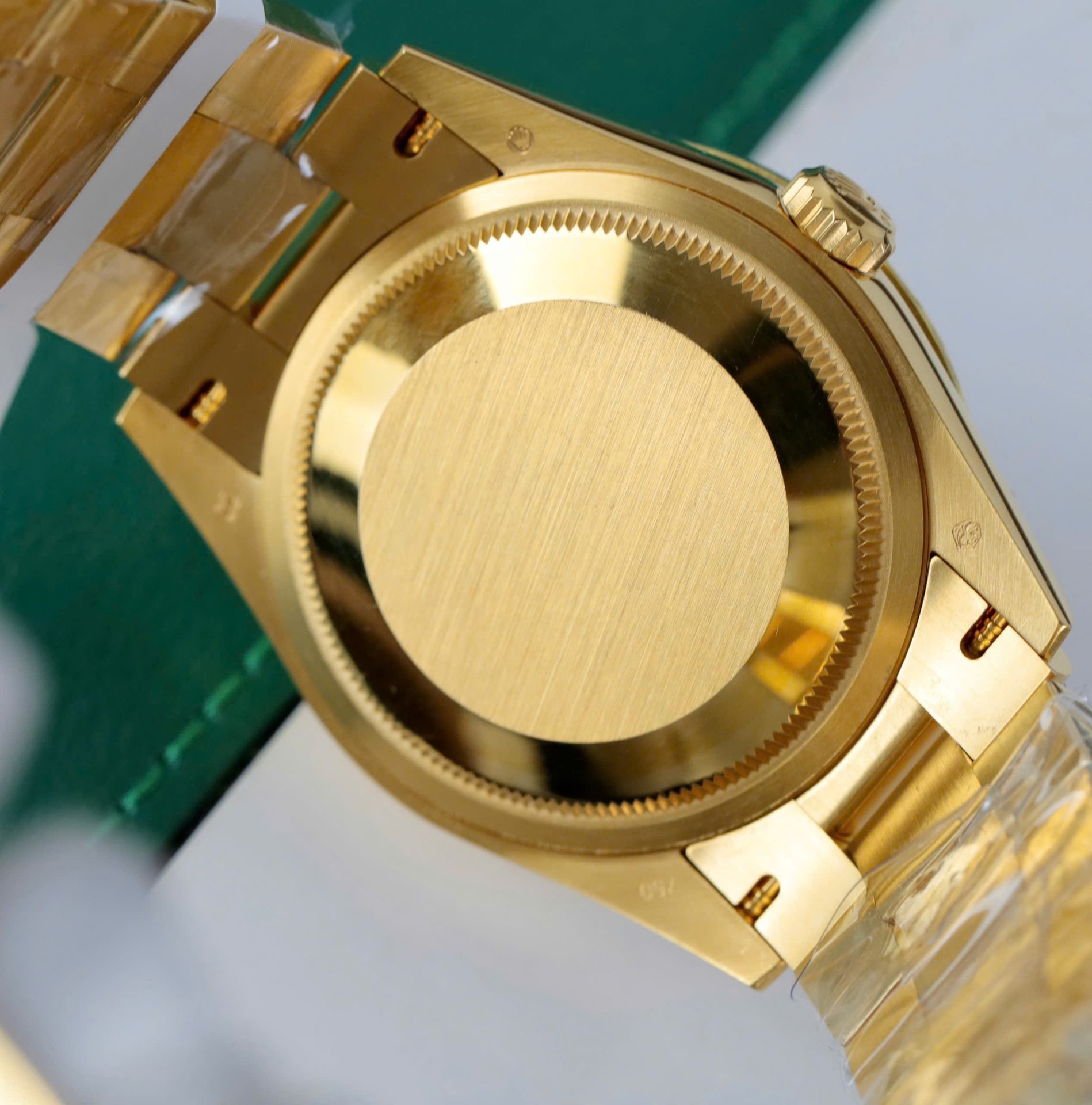 Rolex Day-Date Copies Watches Custom 18K Gold Wrapped + Moissanite Diamonds GM Factory 36mm