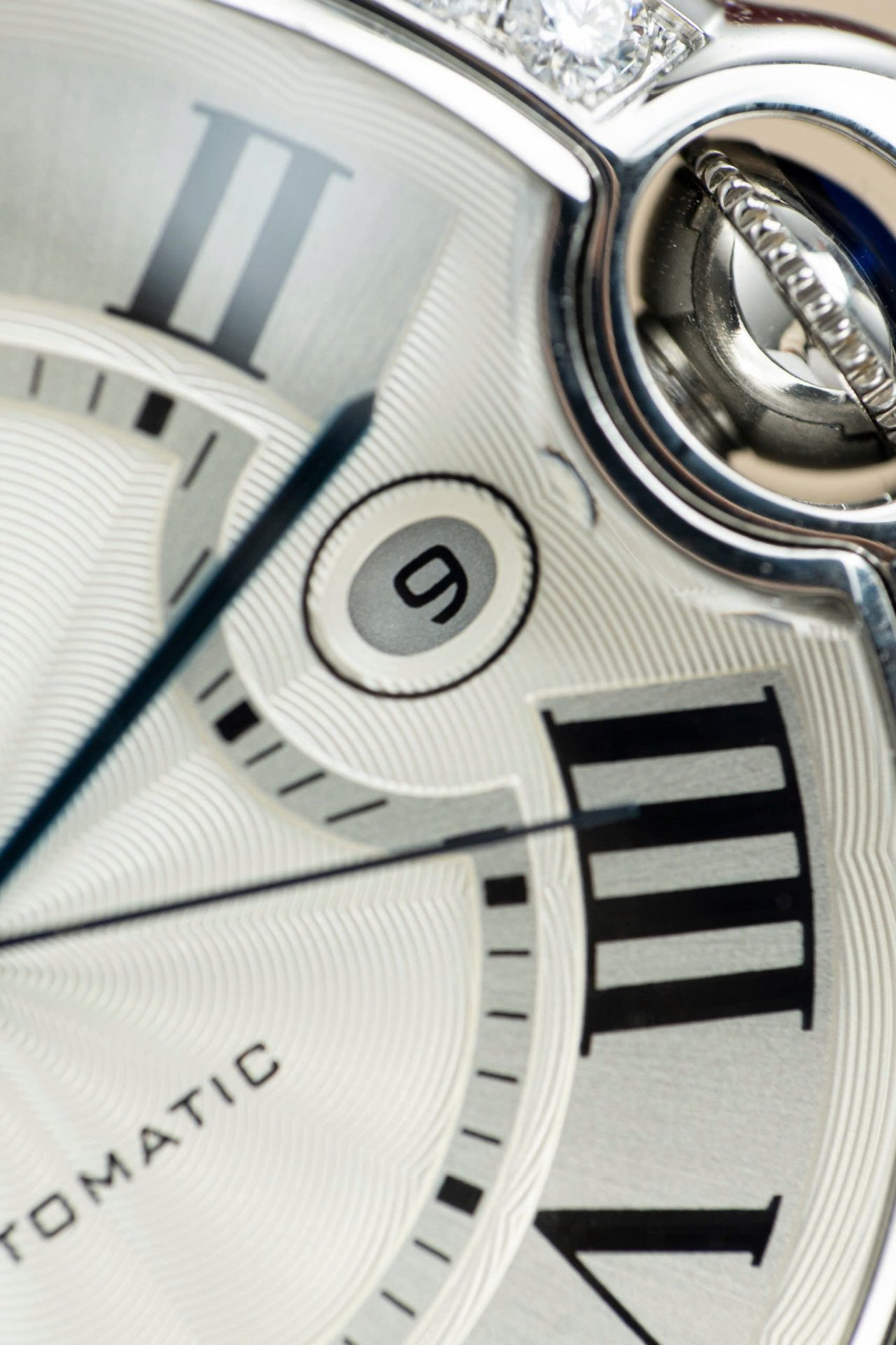 Cartier Ballon Bleu WE9009Z3 White Dial Replica Watch Bezel Diamond Moissanite AF Factory 42mm