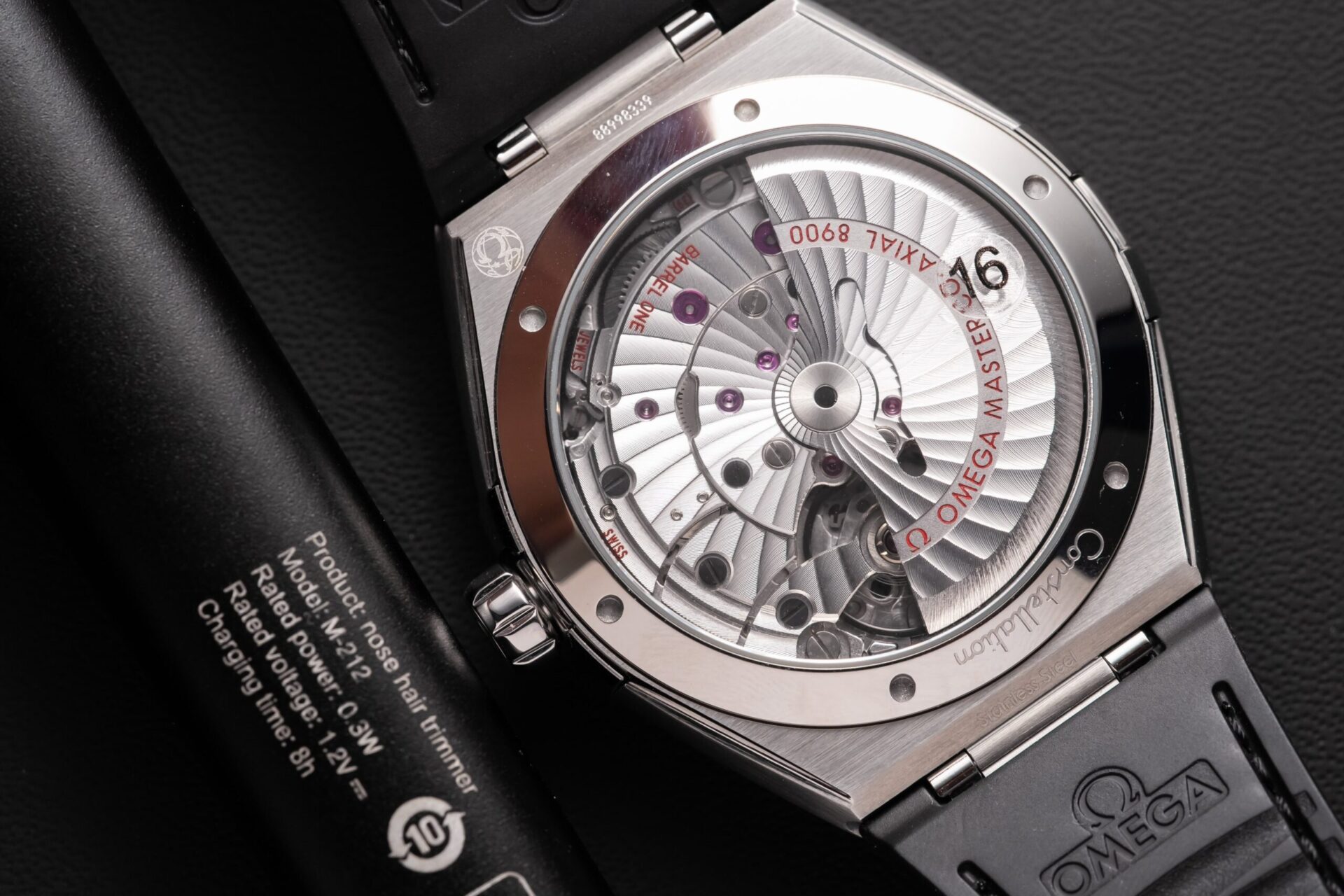 Omega Constellation Replica Watch Black Dial Leather Strap 42mm