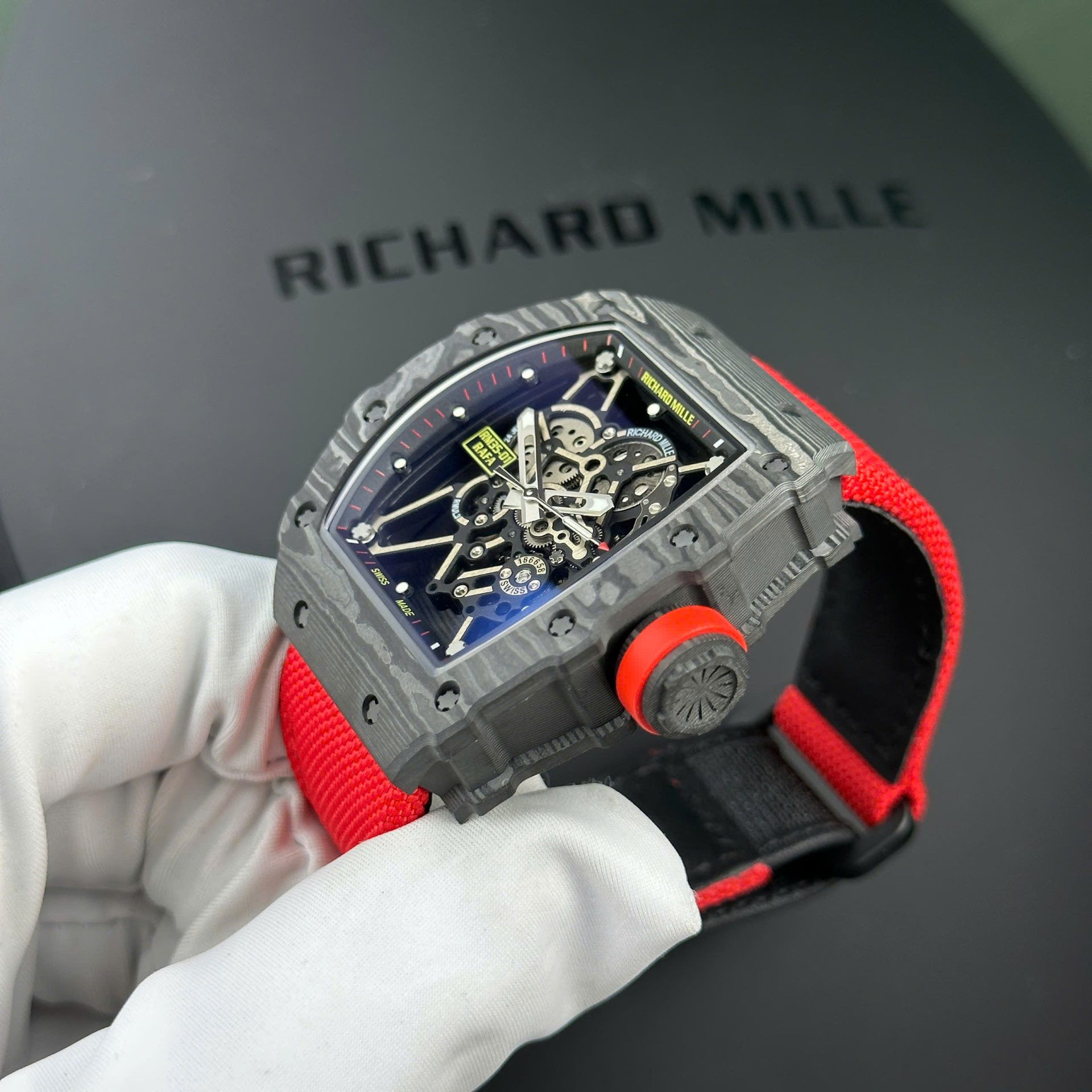 Richard Mille Replica Watches RM35-01 Rafael Nadal Carbon NTPT BBF Factory 44,5x50mm