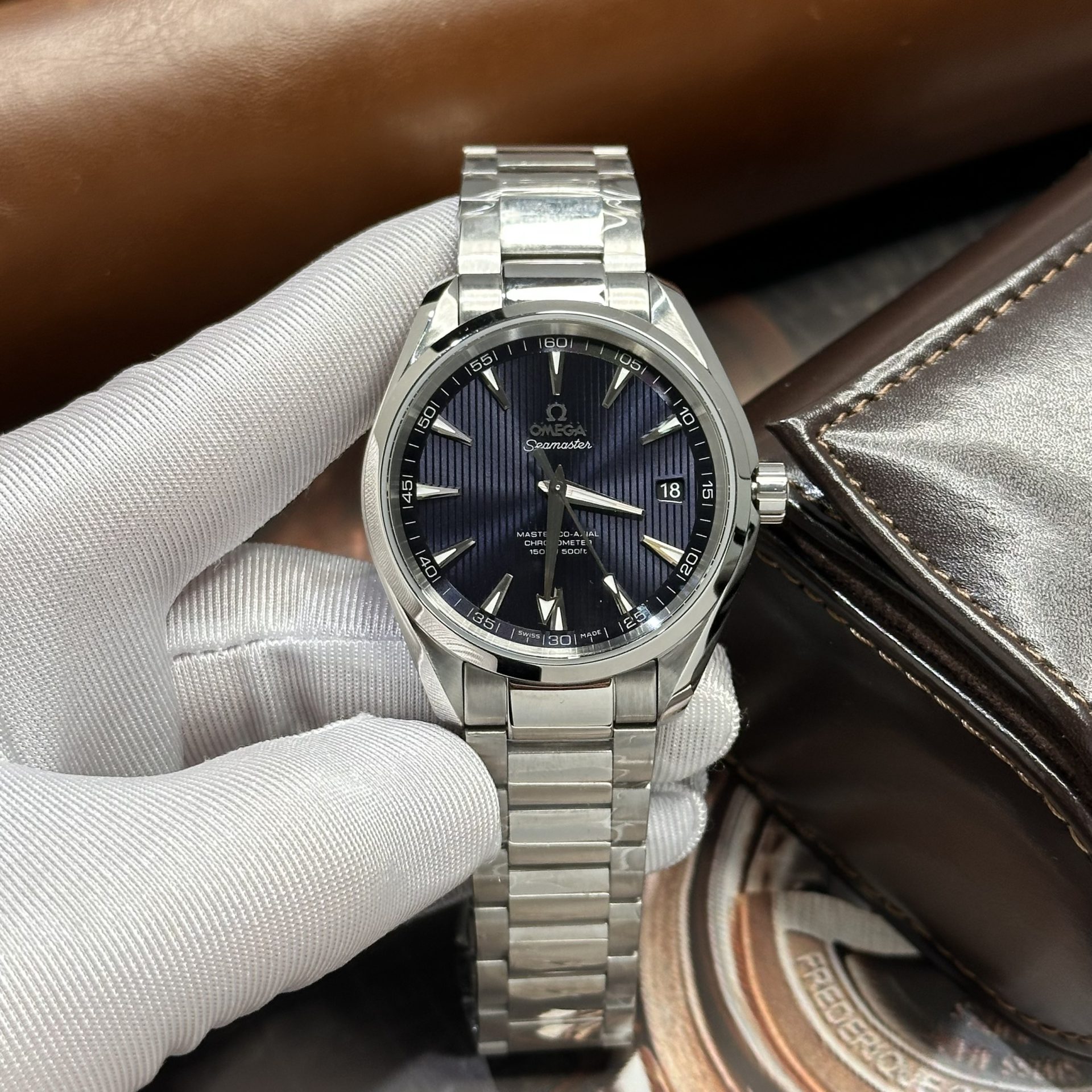 Omega Seamaster Replica Watches Blue Dial VS Factory 41mm