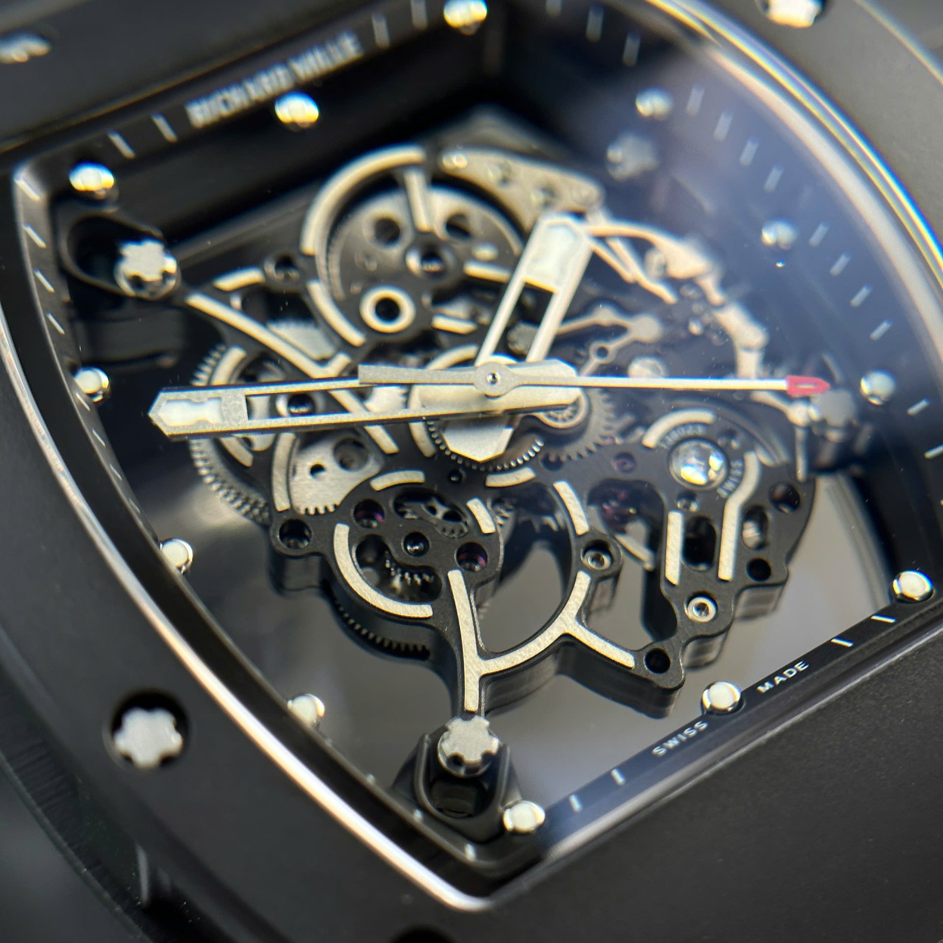 Richard Mille Replica Watch RM055 Black Ceramic Rubber Strap BBR Factory 42,7 49,9mm
