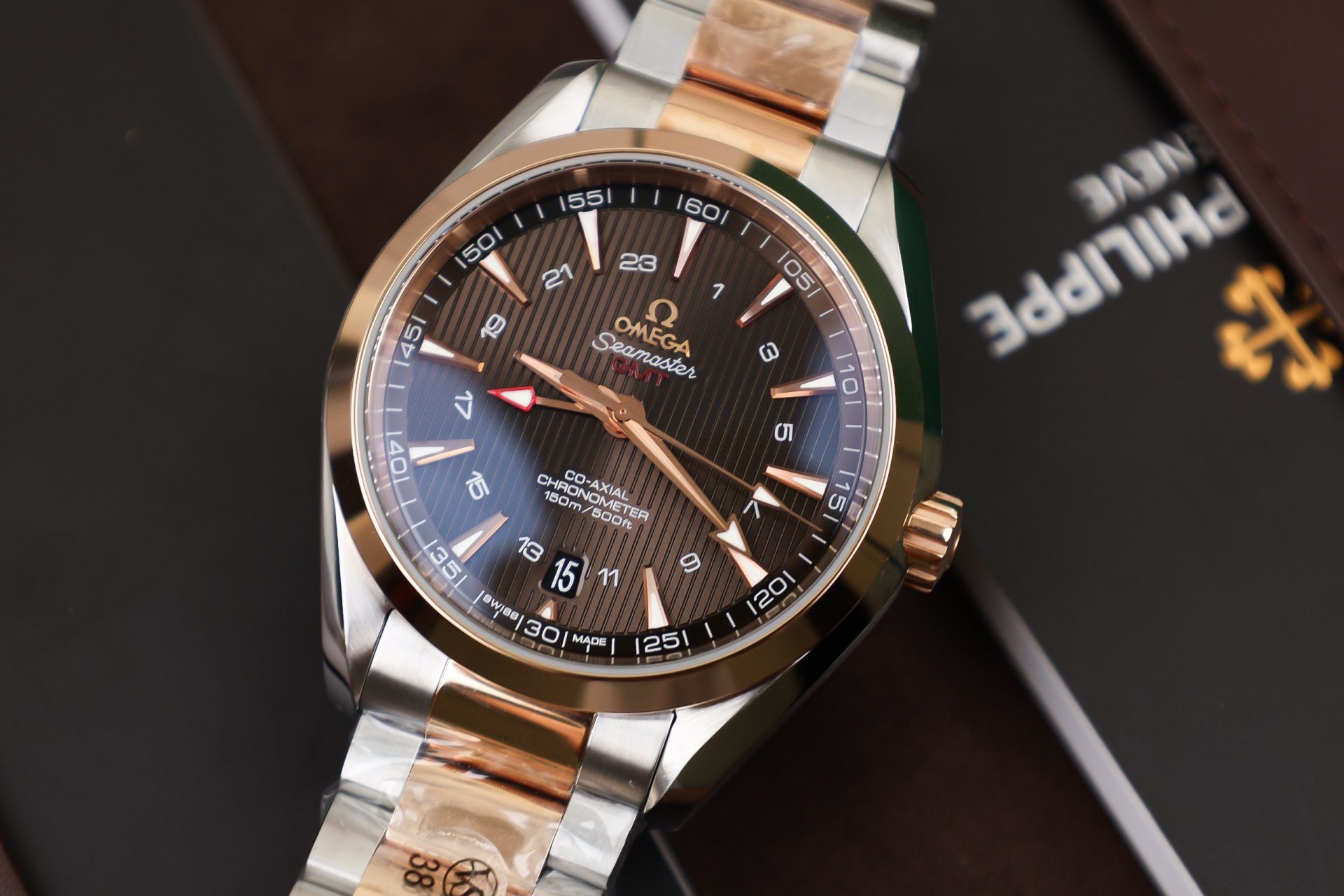 Omega Seamaster GMT Replica Watch Chocolate Dial VSF 41.5mm