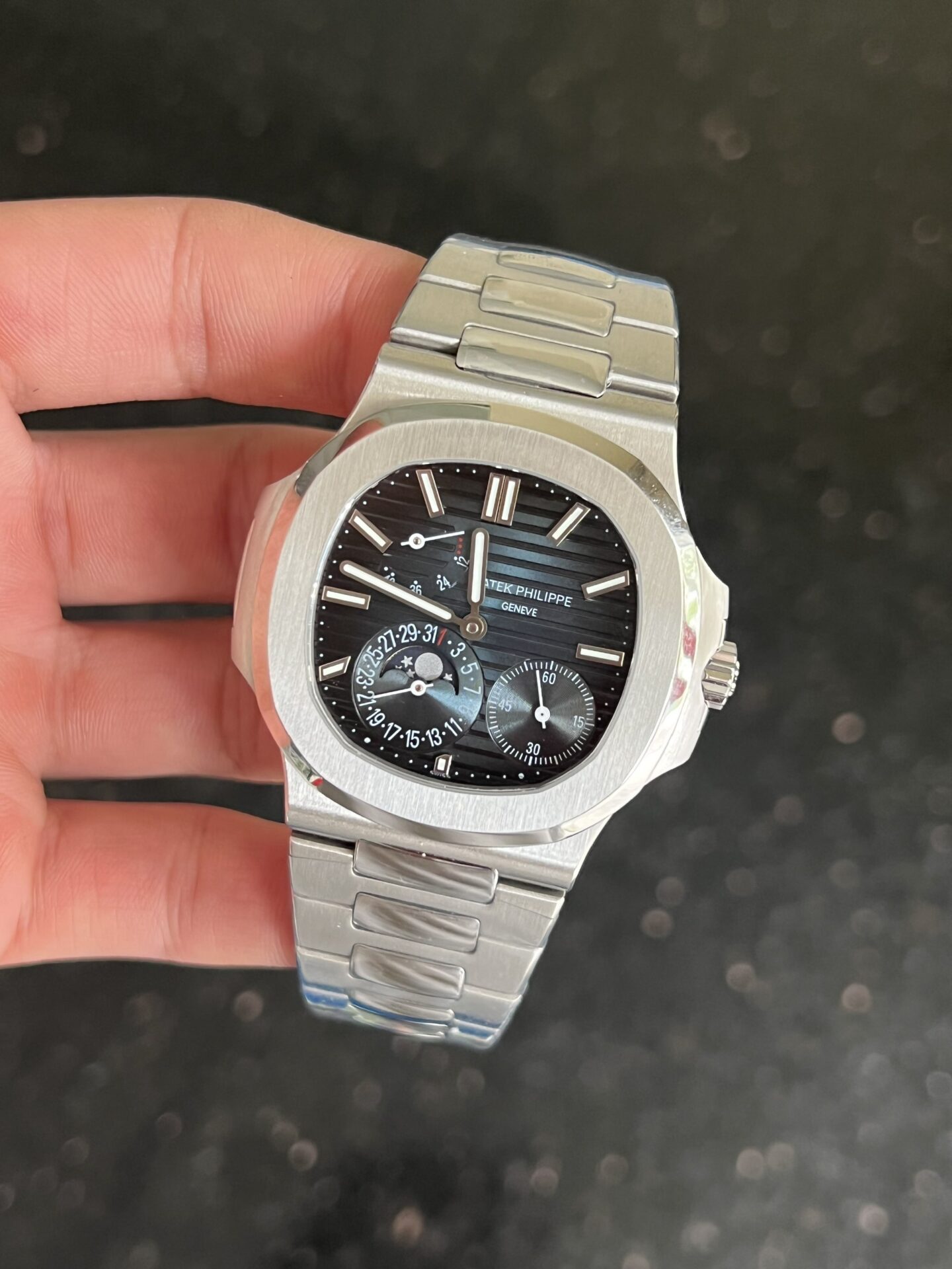 Patek Philippe Replica 1:1 Watch Nautilus 5712 Blue Black Dial GRF 40mm