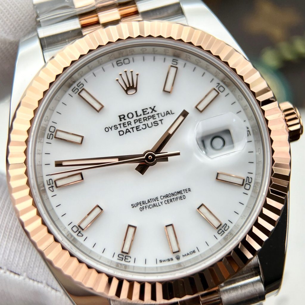Rolex Replica Watches DateJust 126331 Demi Rose White Dial Clean Factory 41mm