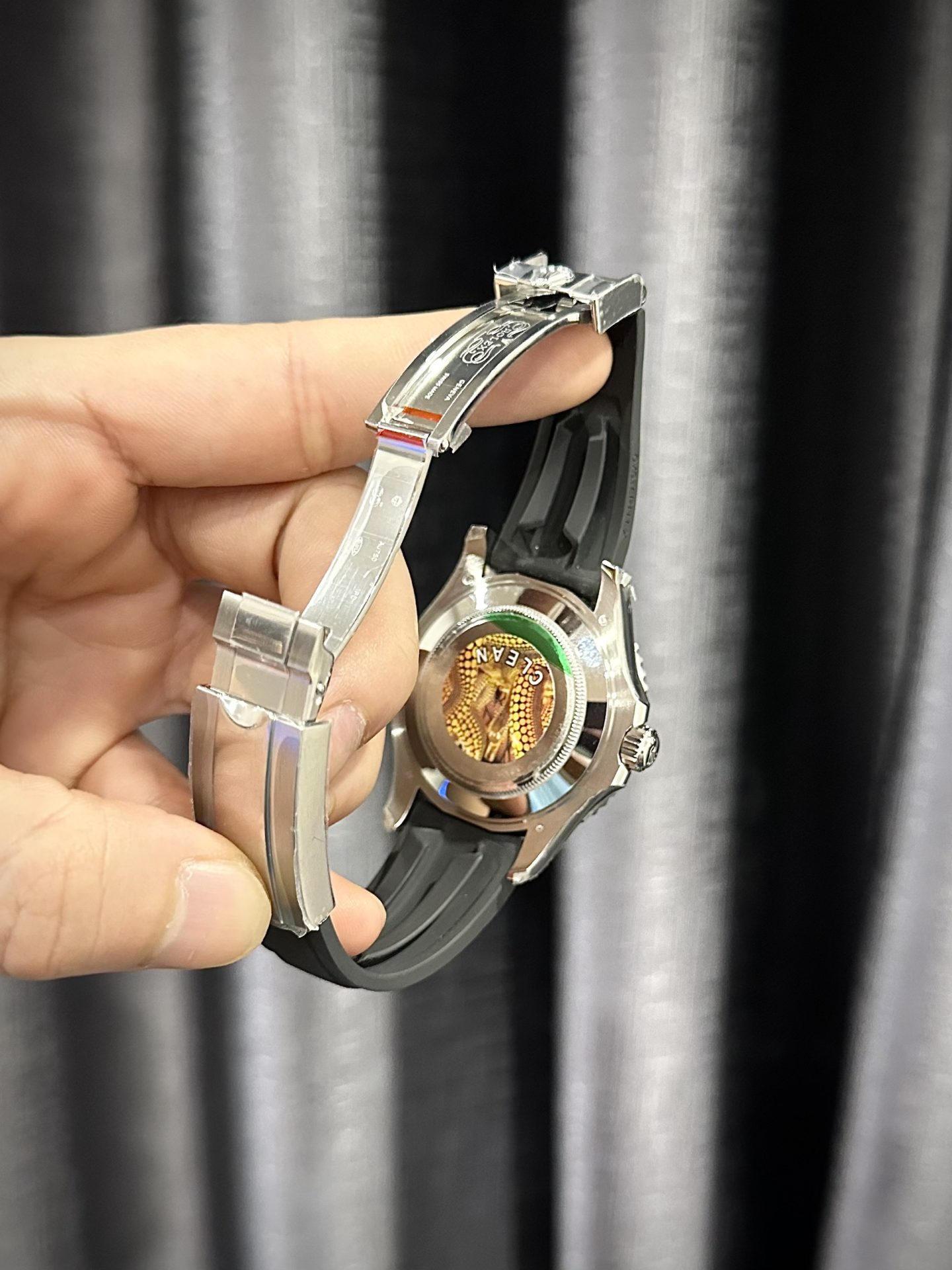 Rolex Replica Watch Yacht-Master Custom Moissanite Diamonds Clean Factory 40mm