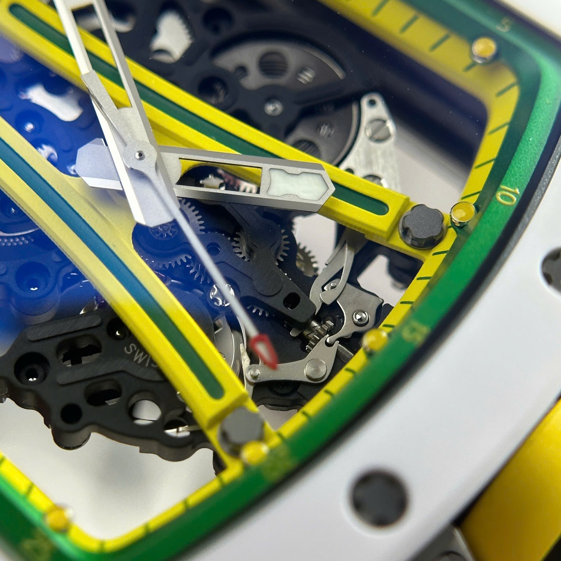 Richard Mille Best Copies Watch RM61-01 Manual Winding Yohan Blake Ceramic White ZF 42.7 50.23mm
