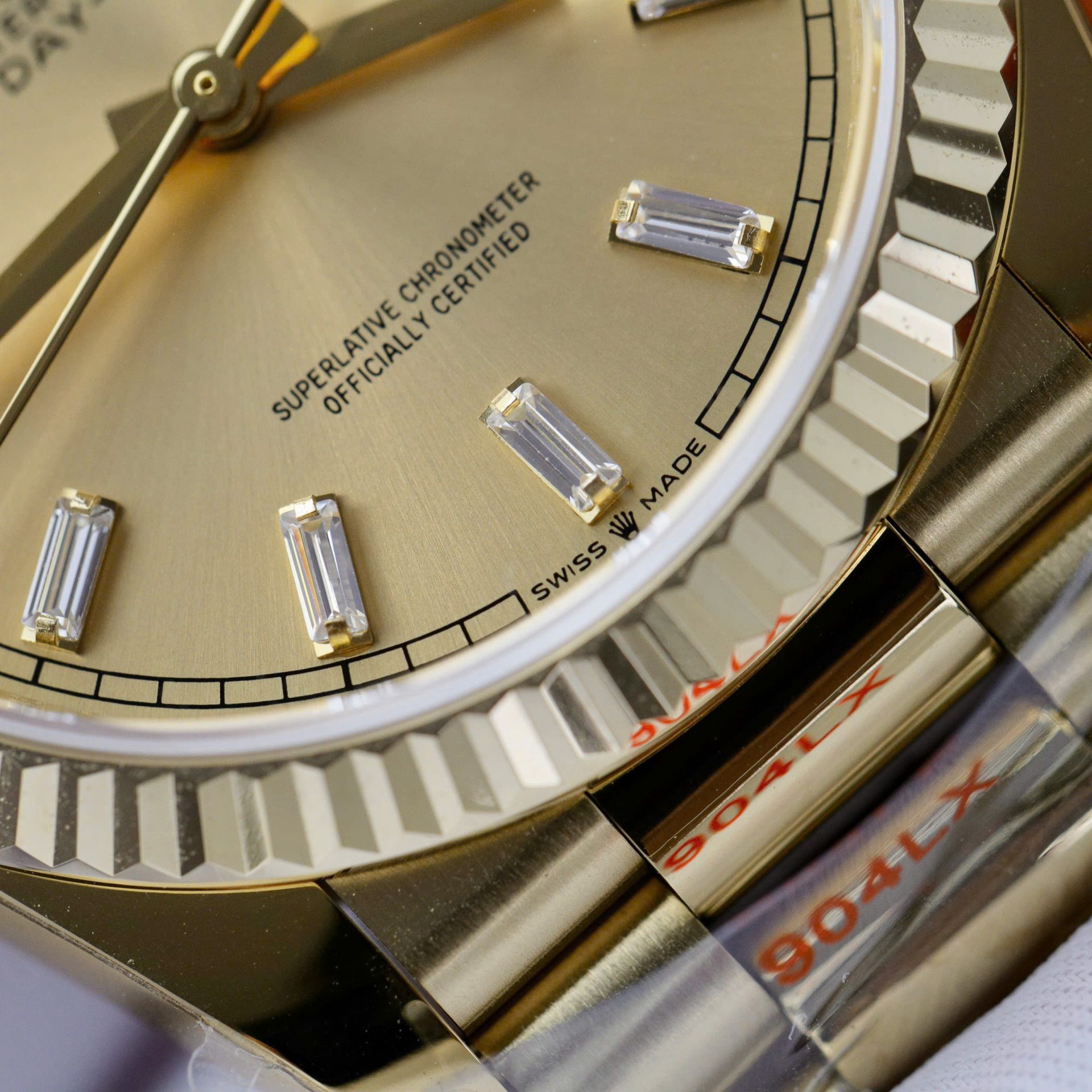 Rolex Day-Date 128238 Replica Watch Yellow Dial Weight 158gram QF Factory 36mm