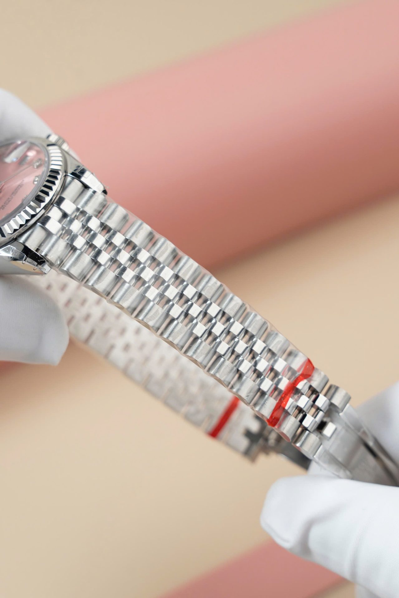 Rolex DateJust Lady Replica Watch Pink Dial Jubilee Strap 31mm