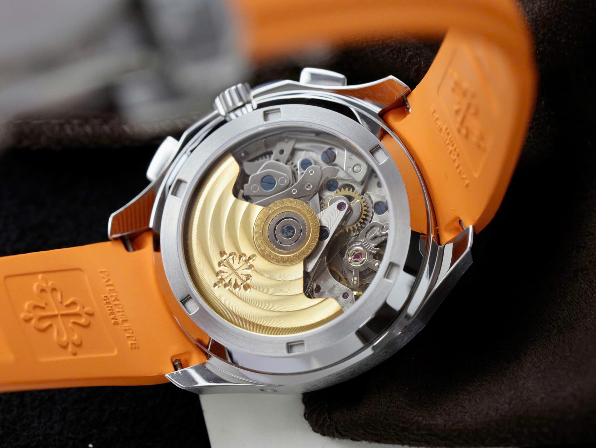 Patek Philippe Aquanaut 5968A Replica 11 Watch Orange Rubber Strap 42.2mm