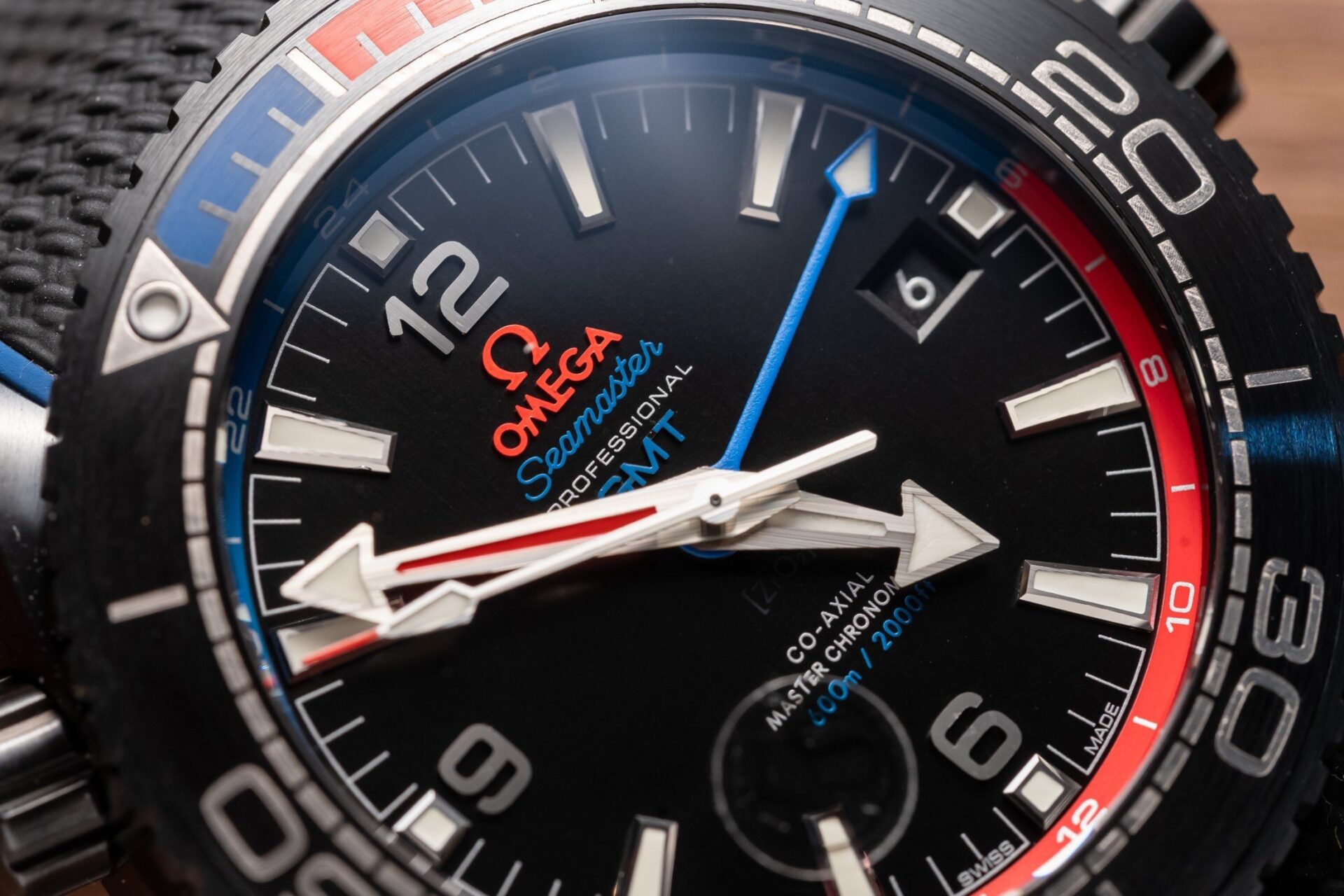 Omega Seamaster GMT Replica Watch Ceramic Black VS Factory 45.5mm
