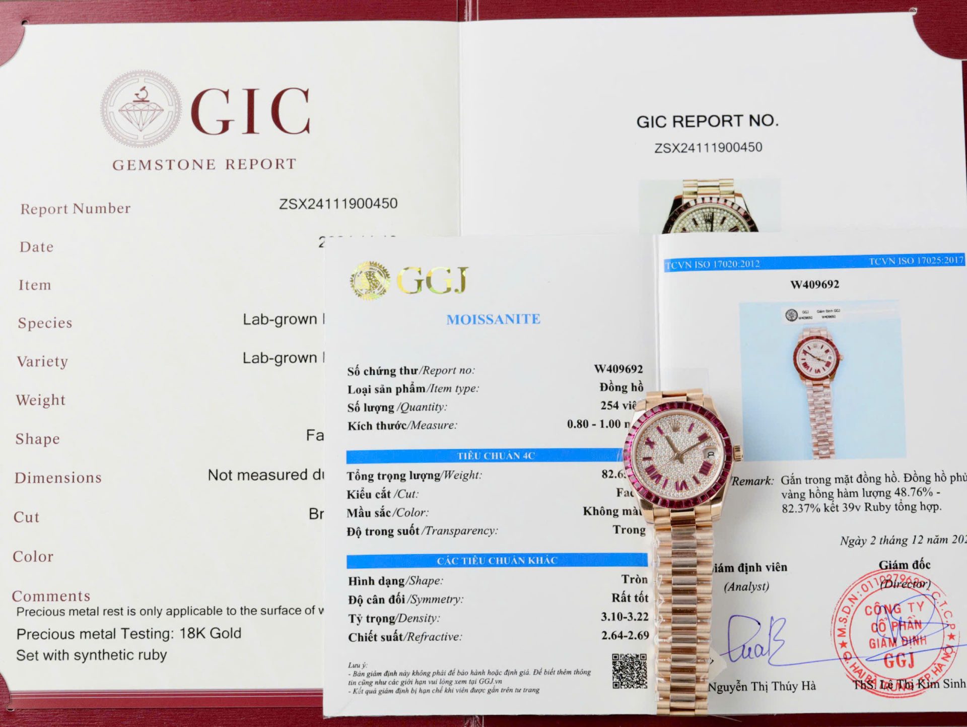 Rolex DateJust Women Custom Gold Wrapped + Ruby Baguette + Diamonds Moissanite 31mm