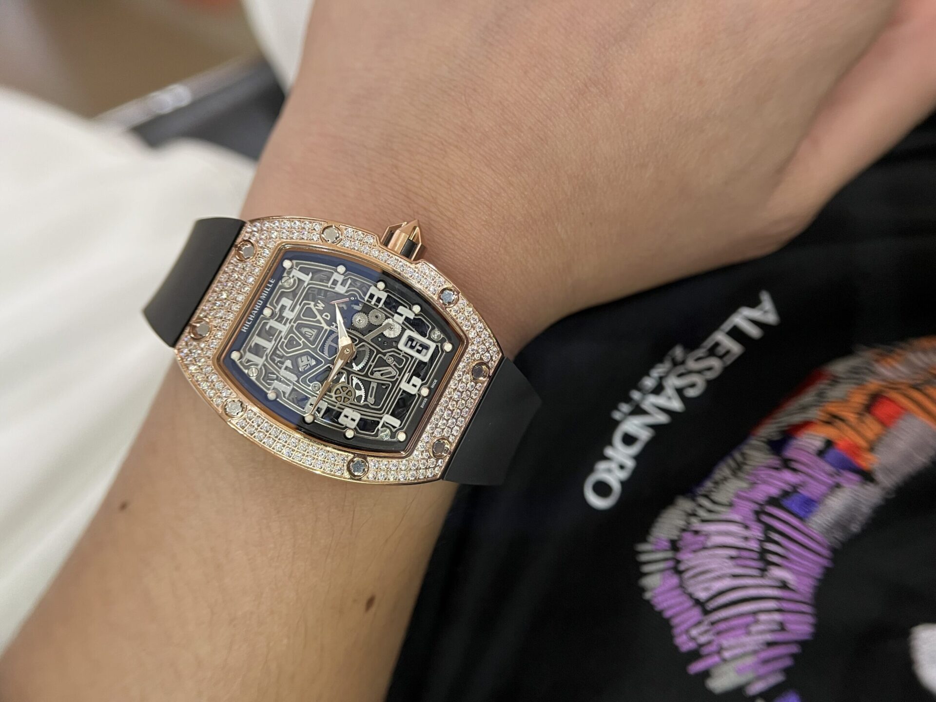 Richard Mille RM67-01 Replica Watch Rose Gold Rubber Strap 40mm