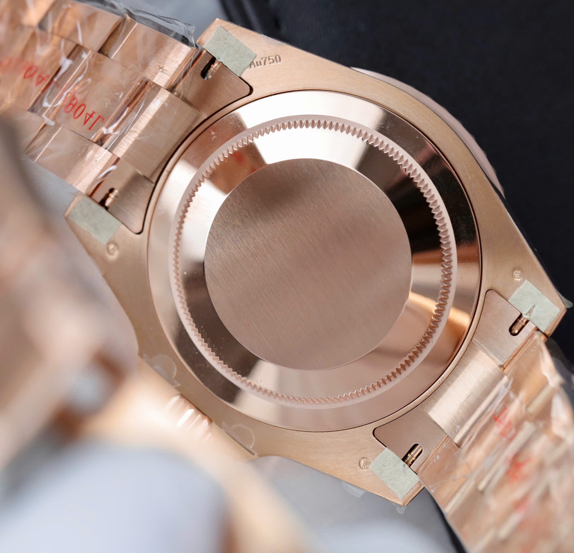 Rolex GMT-Master II 126715CHNR Replica Watch Rose Gold Tiger Eye Stone Dial 40mm