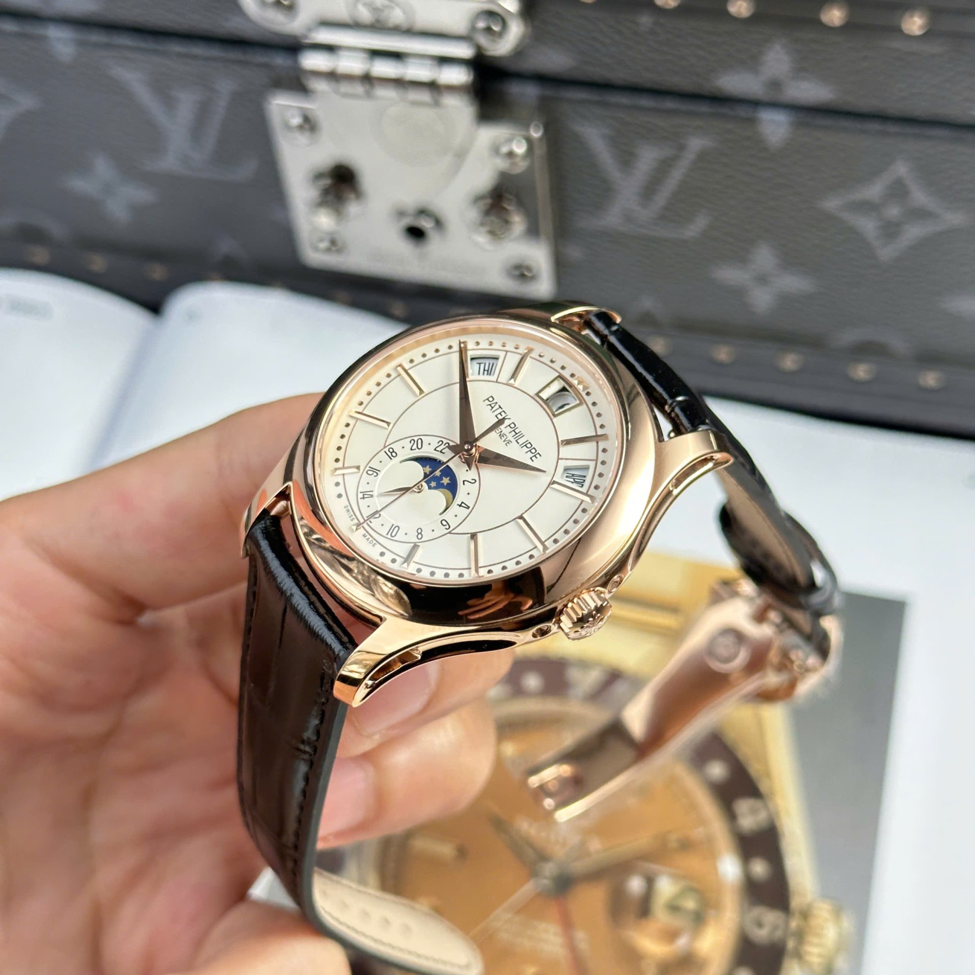 Patek Philippe Complications 5205R Replica 1:1 Watch Leather Strap 40mm