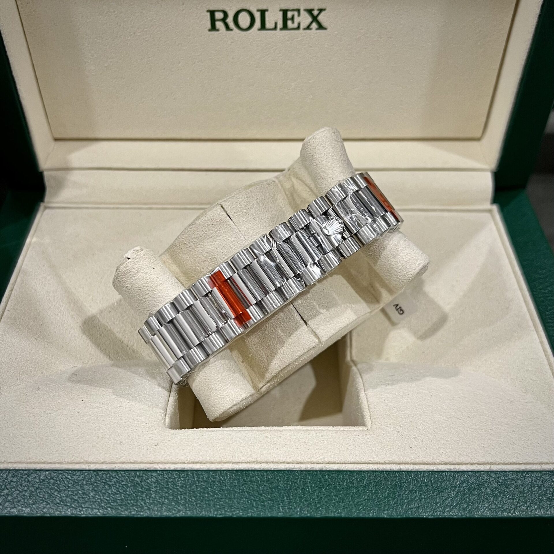 Rolex Day-Date Replica Watch Black Dial Custom Moissanite Diamonds 40mm