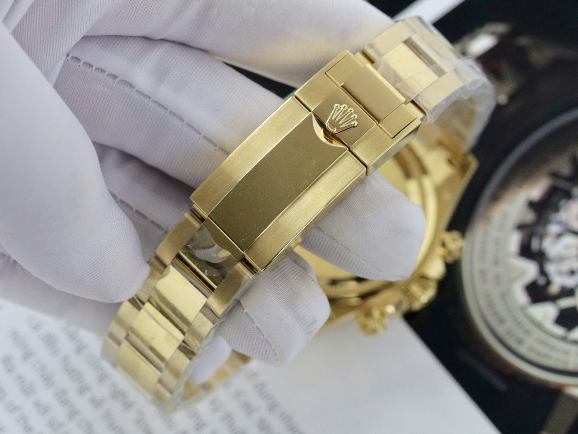 Rolex Best Replica Watch Daytona 126508 Yellow Dial Oyster Strap 40mm
