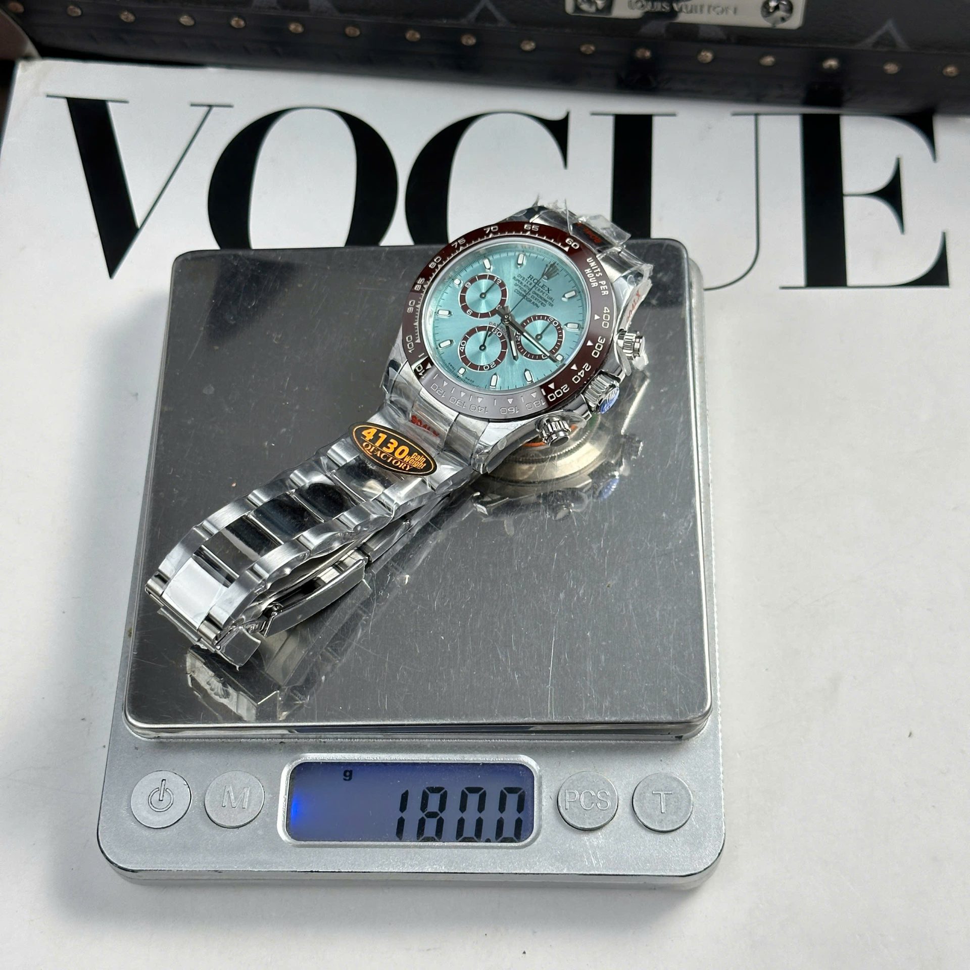 Rolex Daytona Ice Blue 116506 Best Replica Watches Refined Weight 180 Grams QF Factory 40mm