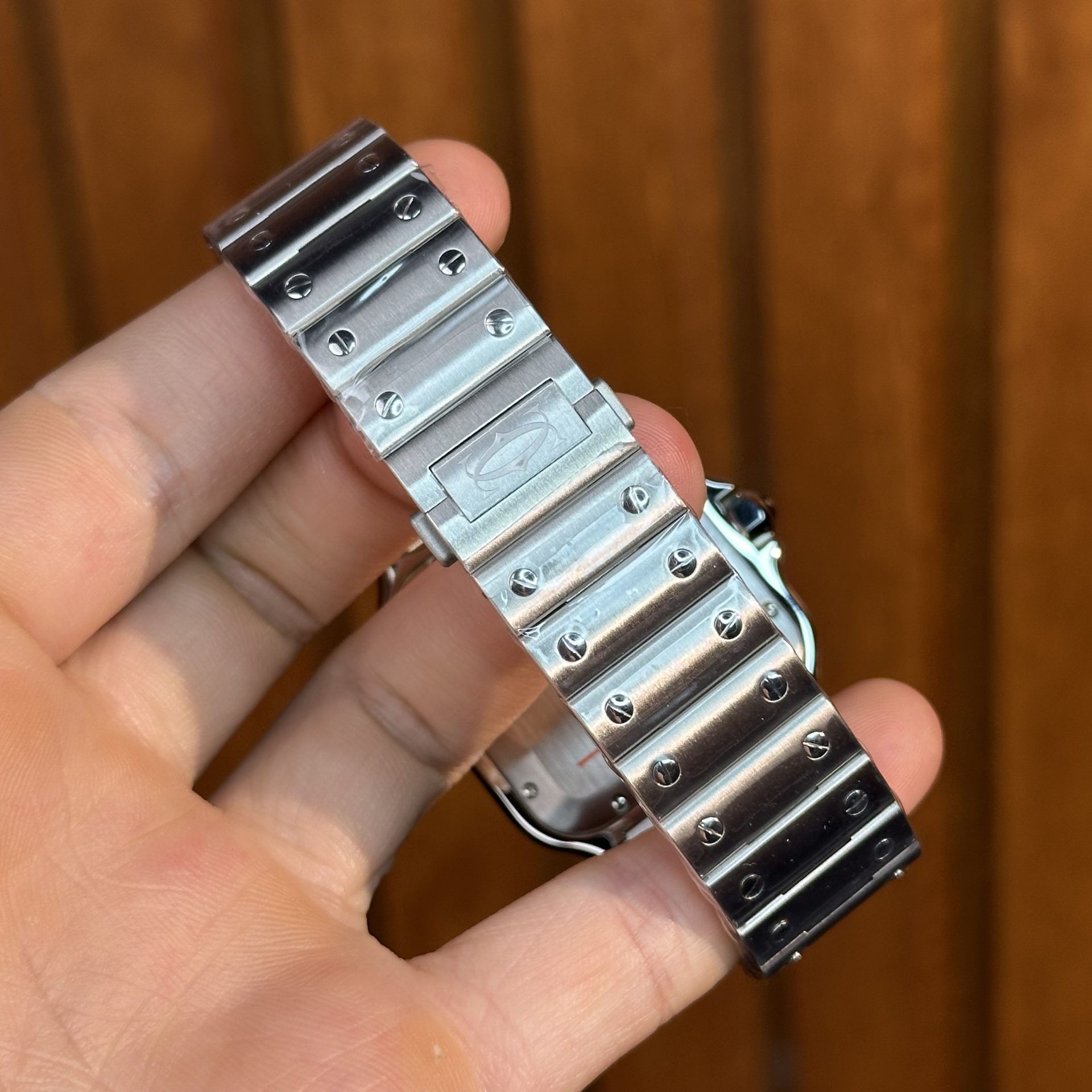 Cartier Replica Watch Santos Custom Moissanite Diamonds Hong Kong 39.8mm