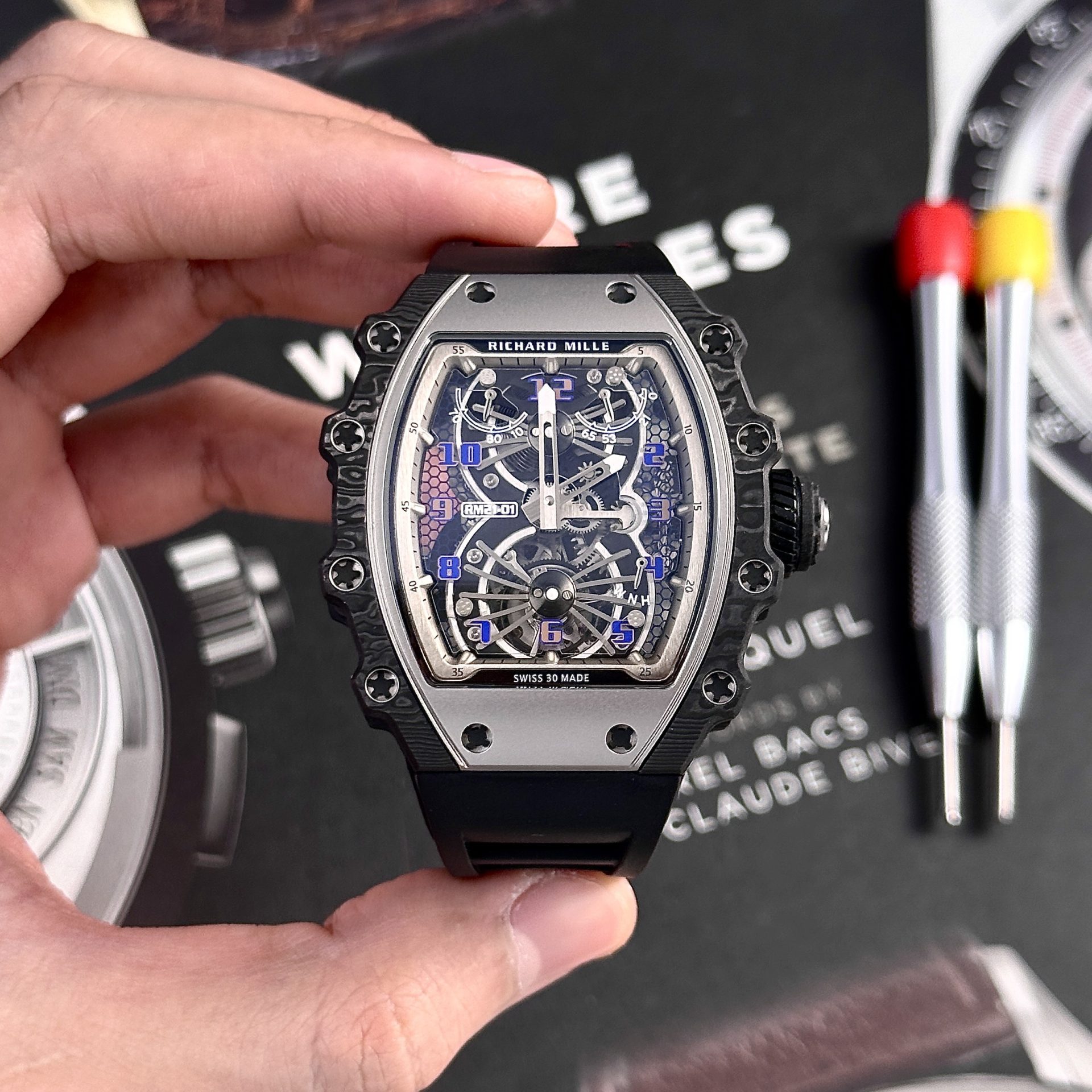 Richard Mille Replica Watch RM21-02 Tourbillon Aerodyne Rubber Strap 43mm