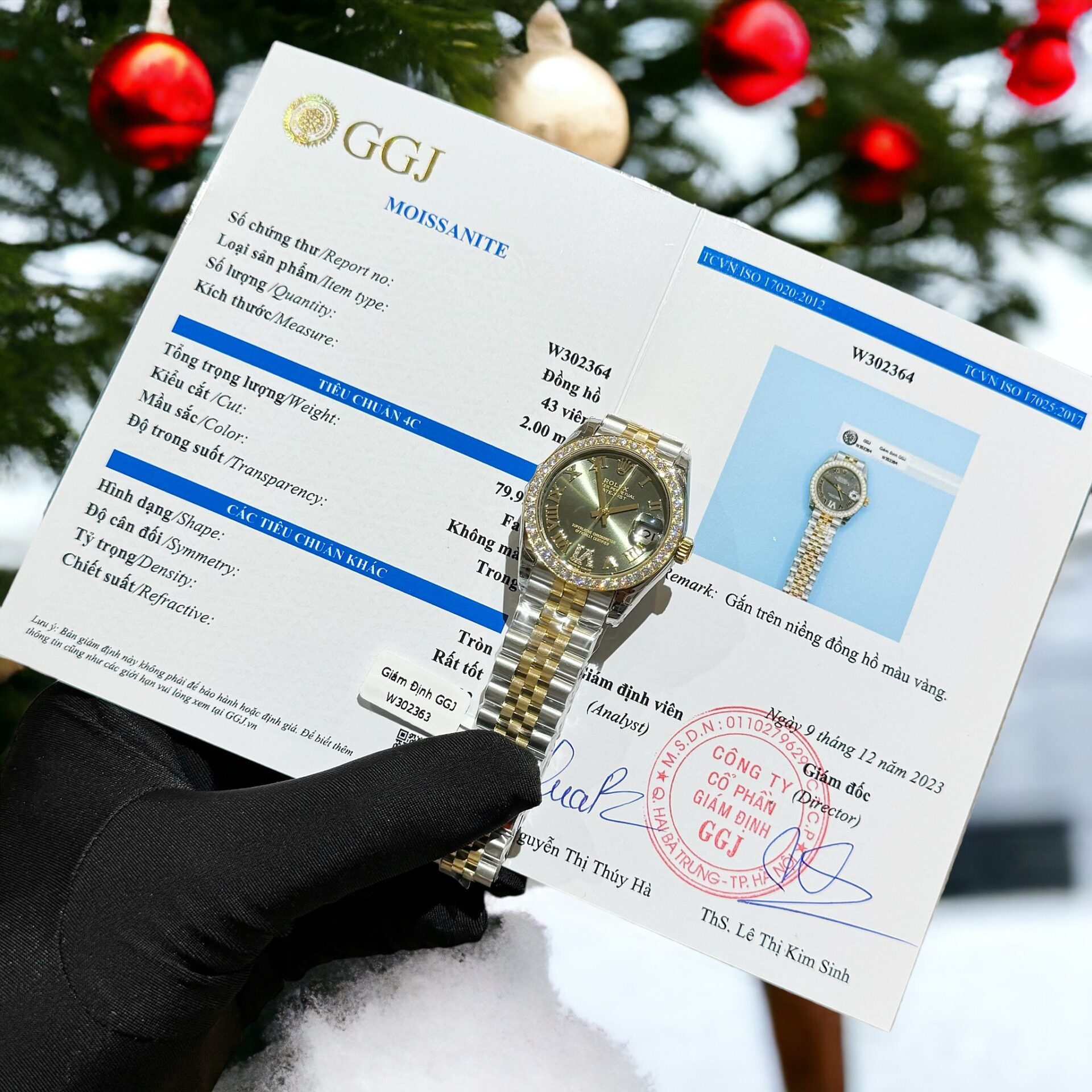 Rolex DateJust Moissanite Diamond Replica Watch Gray Dial 31mm