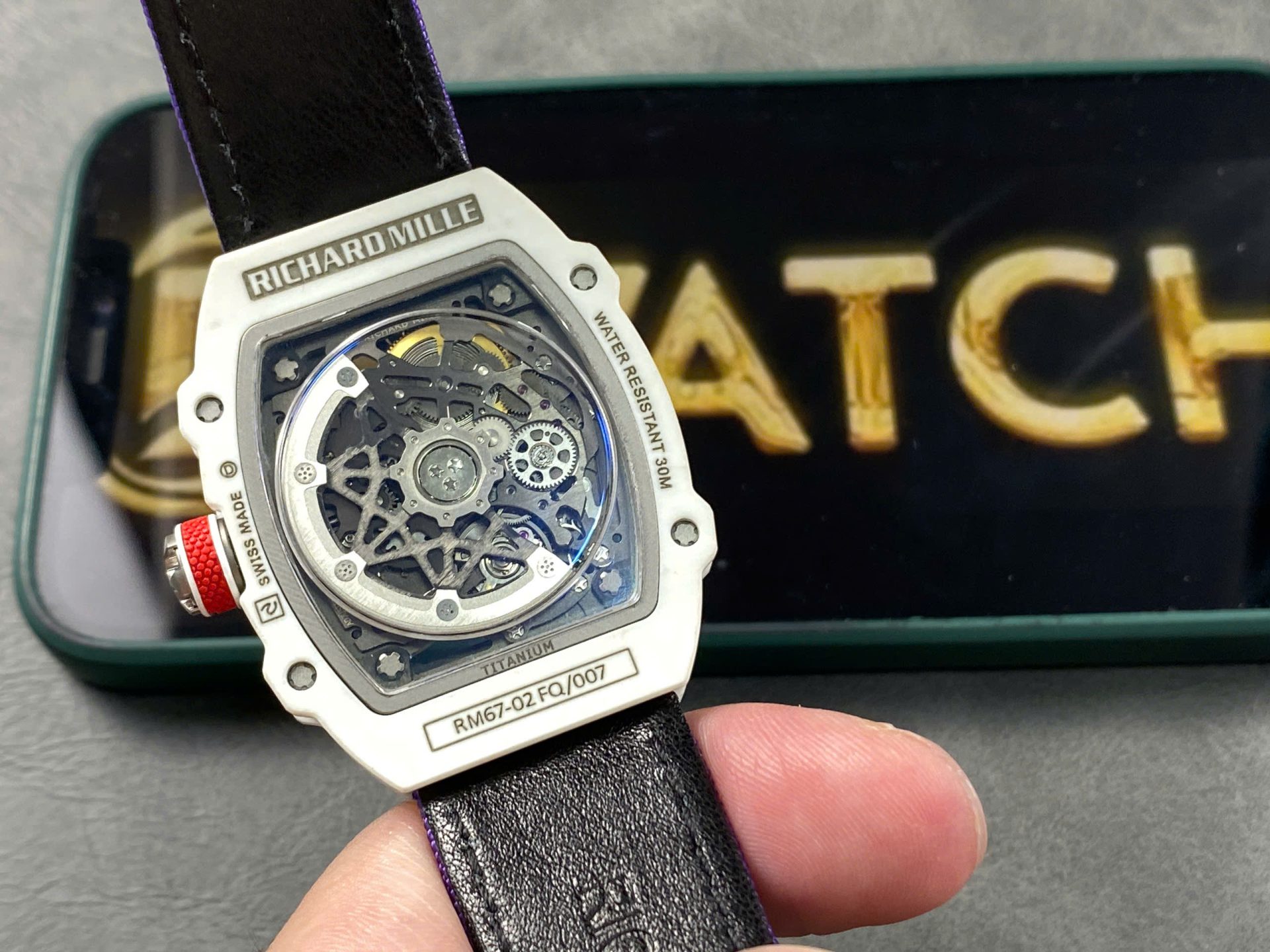 Richard Mille RM67-02 Refined Case White Carbon Super Light 37 Grams 38.7×47.52mm