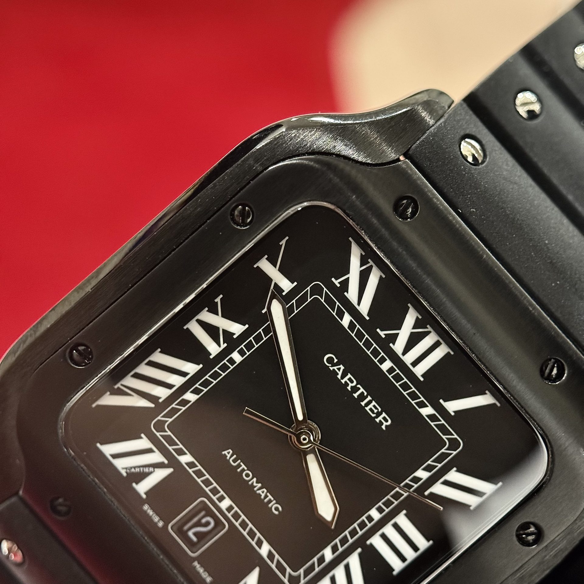 Cartier Replica Watch Santos WSSA0039 Black Rubber Strap BV Factory 39.8mm
