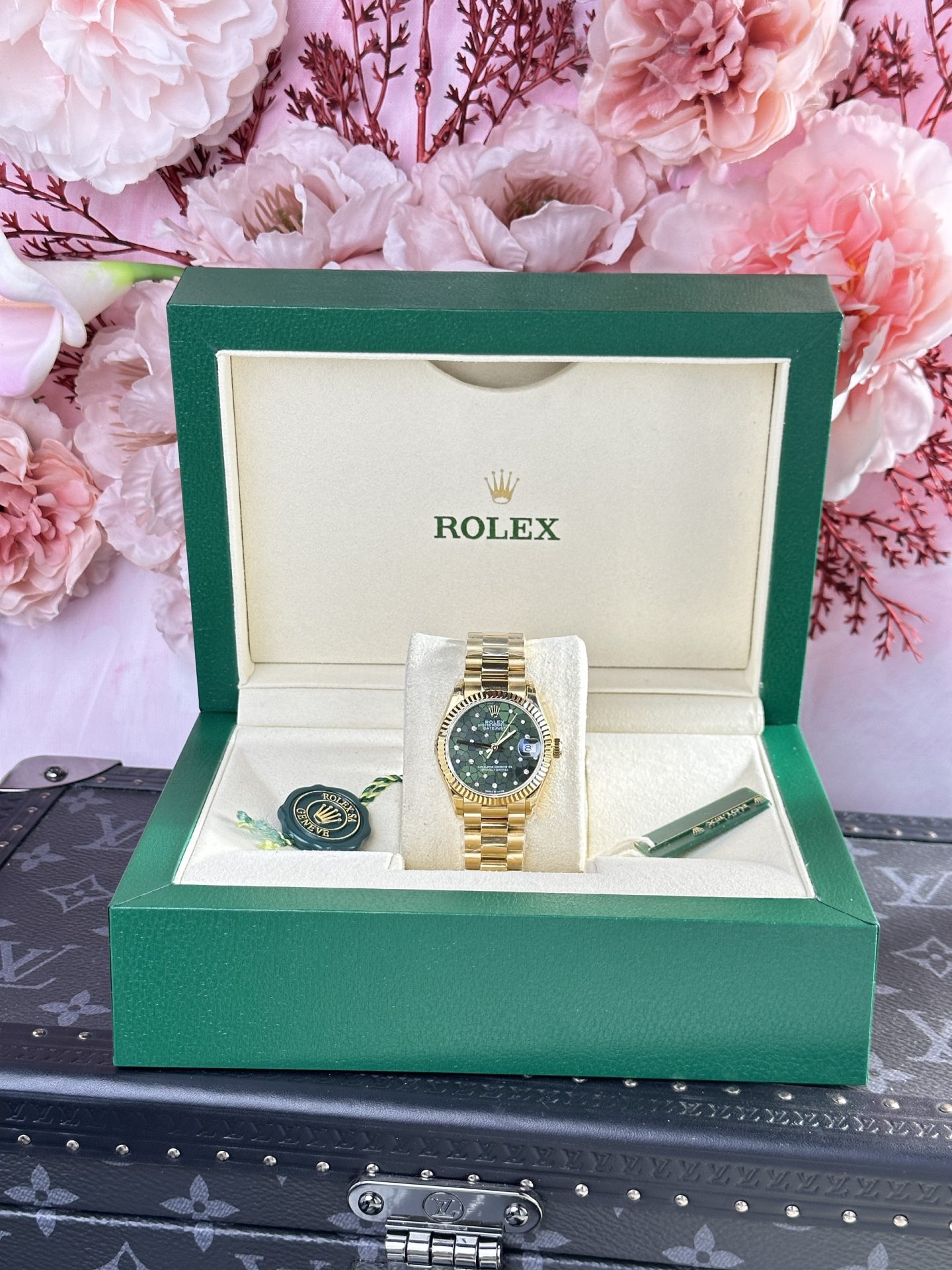 Rolex Replica Watch DateJust 278288 Olive Flower Pattern Dial 31mm
