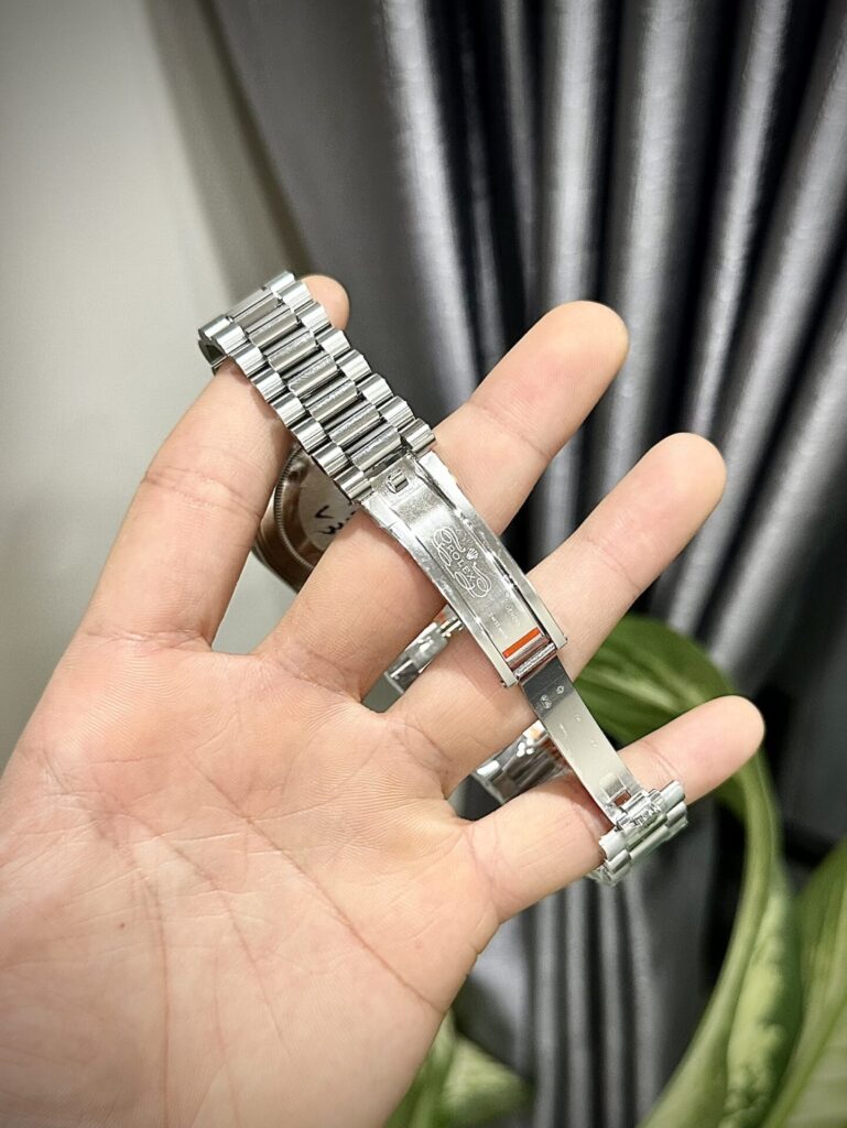 Rolex Day-Date Replica Watch Ice Blue Dial Number Pile Arabic GM Factory 40mm