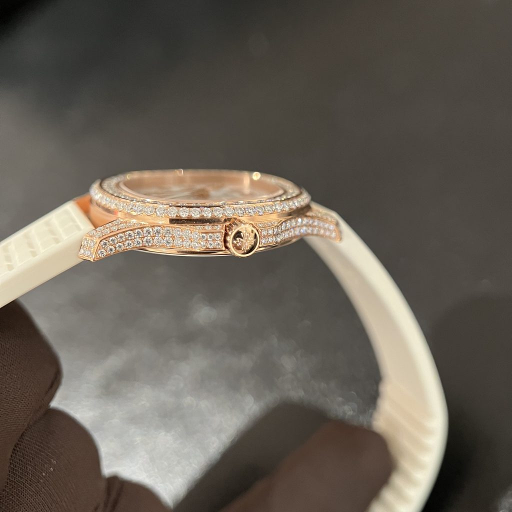 Patek Philippe 5067 Best Replica Watch Gold Wrapped + Moissanite Diamonds Custom 35.5mm