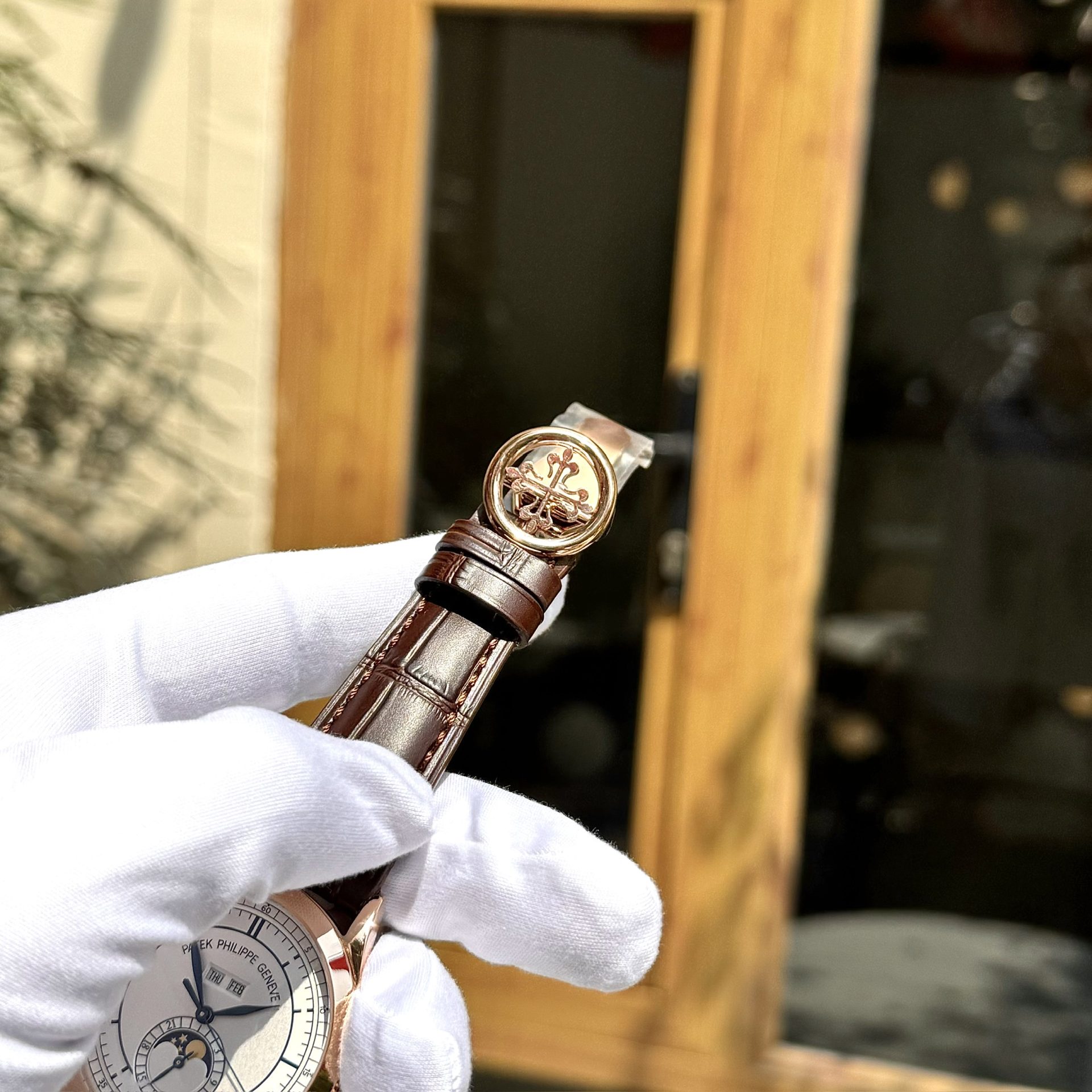 Patek Philippe Replica Watch Complications 5396R Men Leather Strap GR Factory 38.5mm