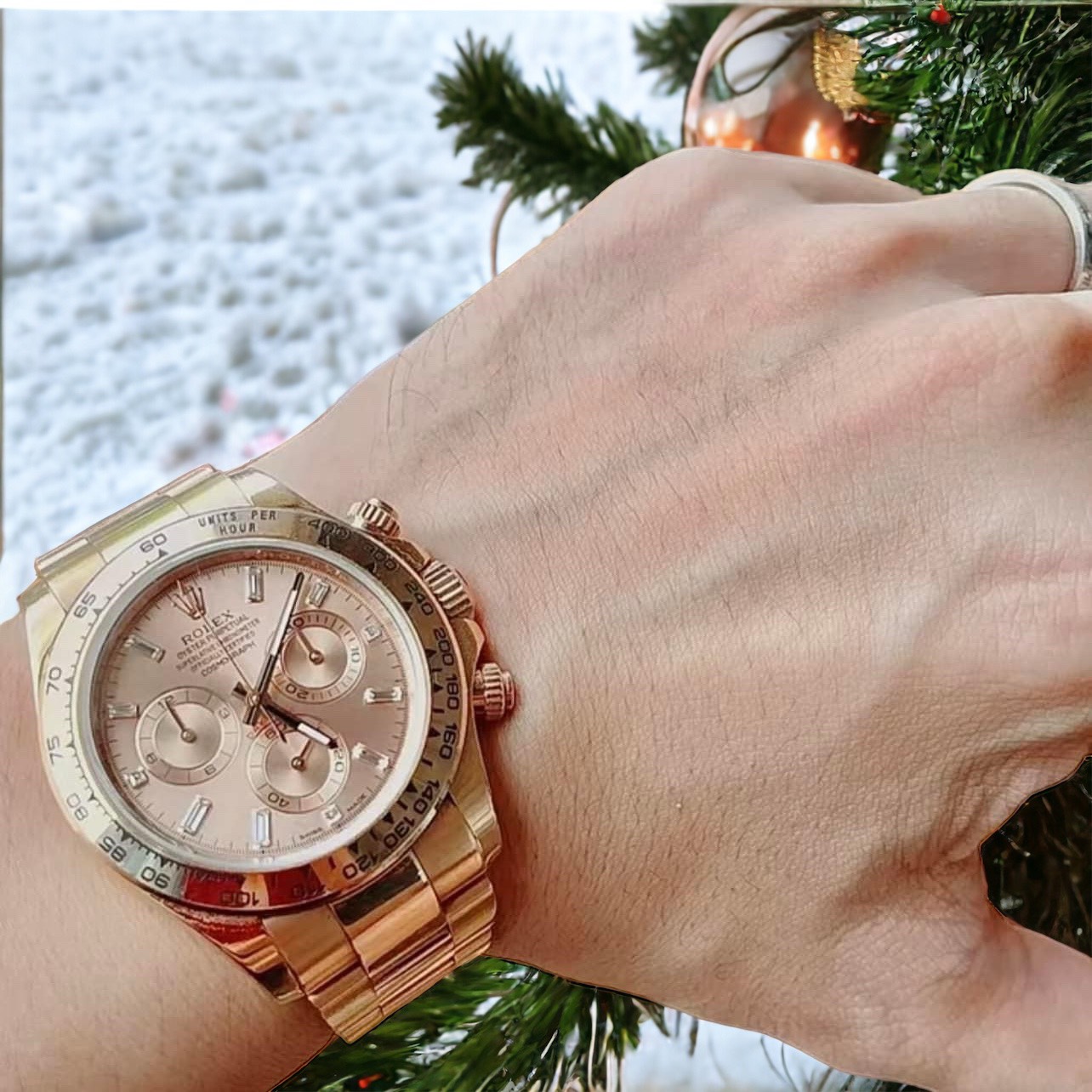 Rolex Daytona 18K Solid Rose Gold Replica Watch 40mm