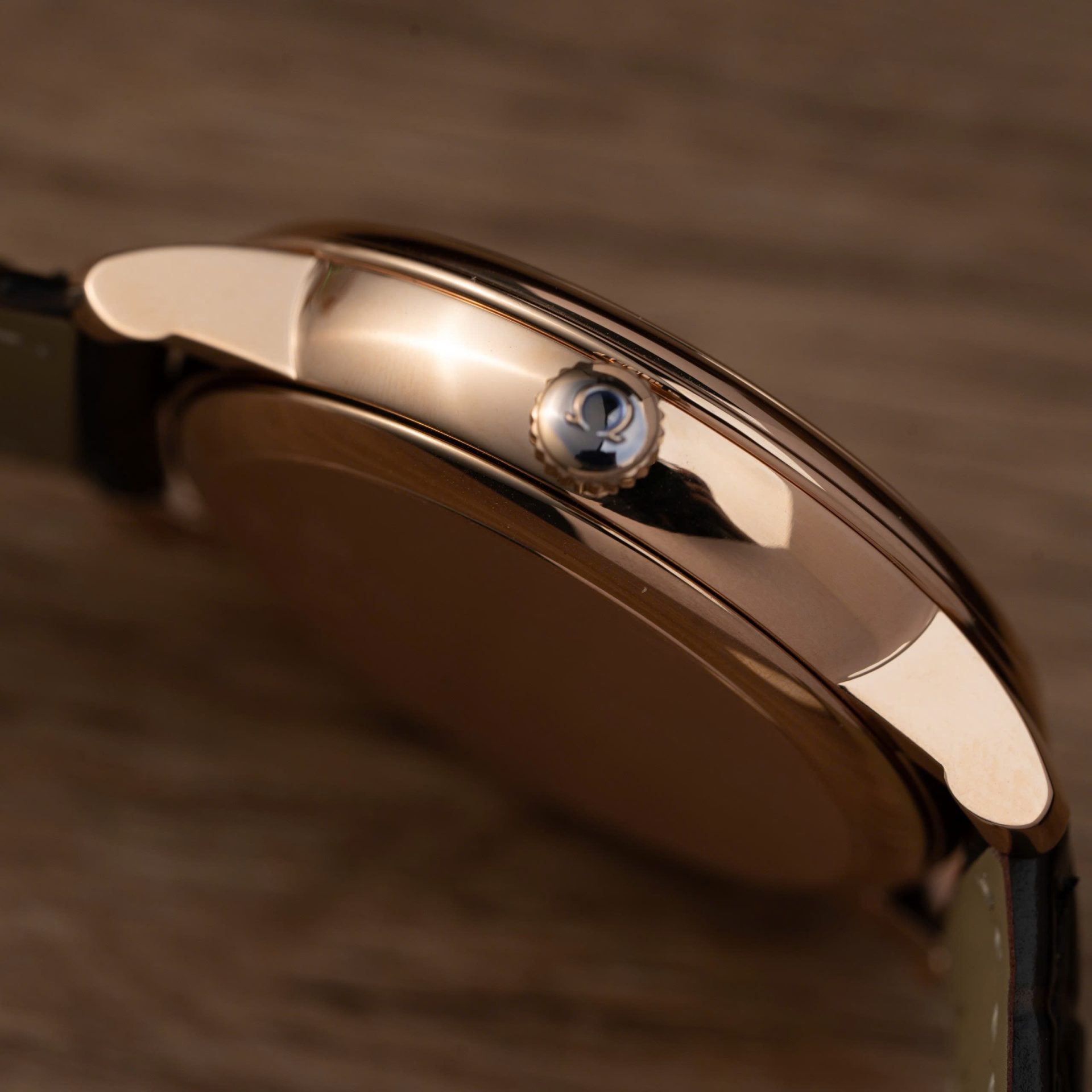 Omega De Ville Prestige Power Reserve Replica Watches Brown Leather Strap 39.5mm