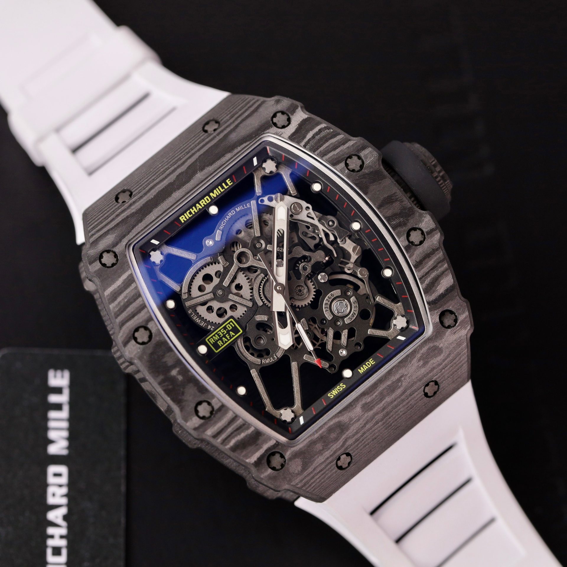 Richard Mille Replica Watch RM35-01 Carbon Rubber Strap BBR Factory 44mm