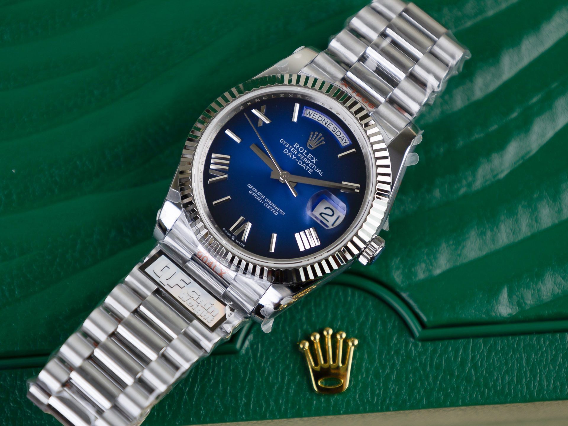 Rolex Best Replica Watch Day-Date Blue Ombre QF Factory 40mm