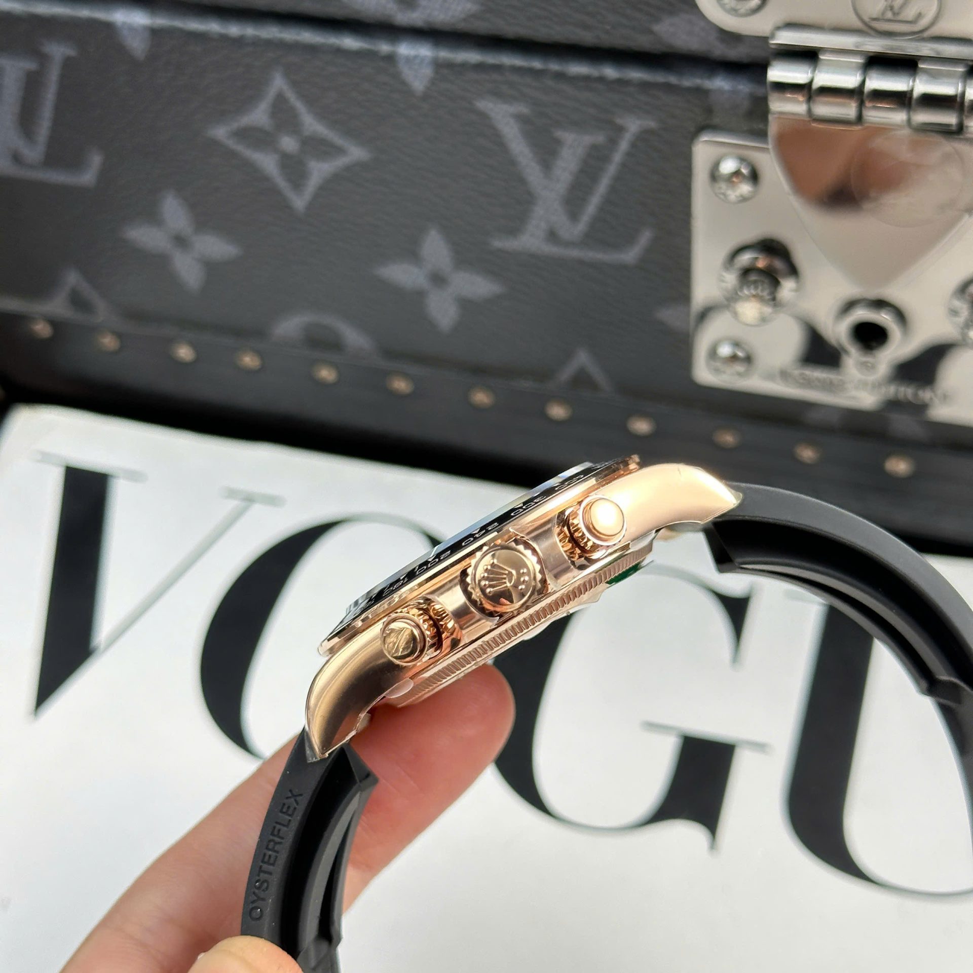 Rolex Cosmograph Daytona 126515 Fake Watches Chocolate Dial Rubber Strap THB Factory 40mm