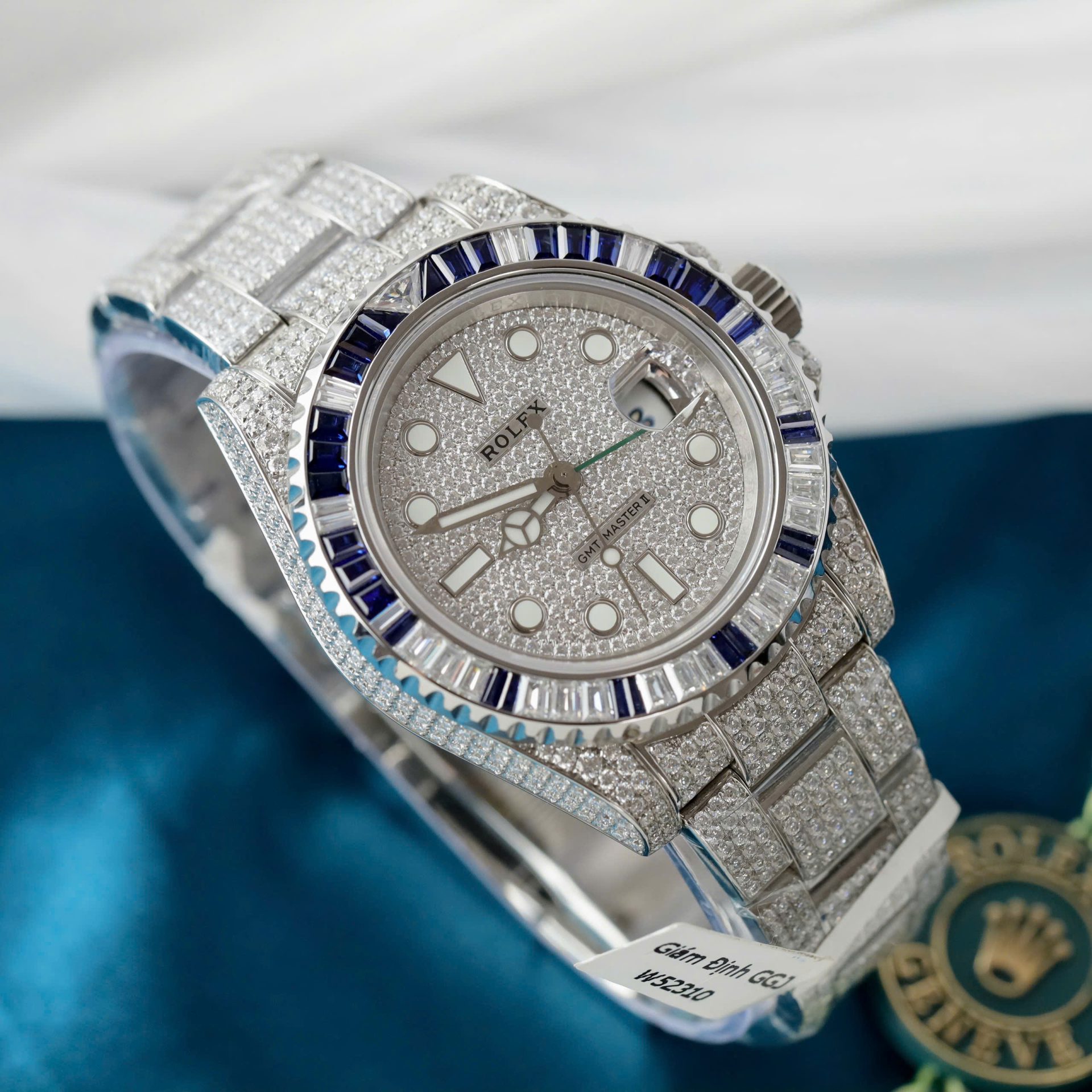 Rolex GMT-Master II Replica Watch Sapphire + Diamonds Moissanite 40mm