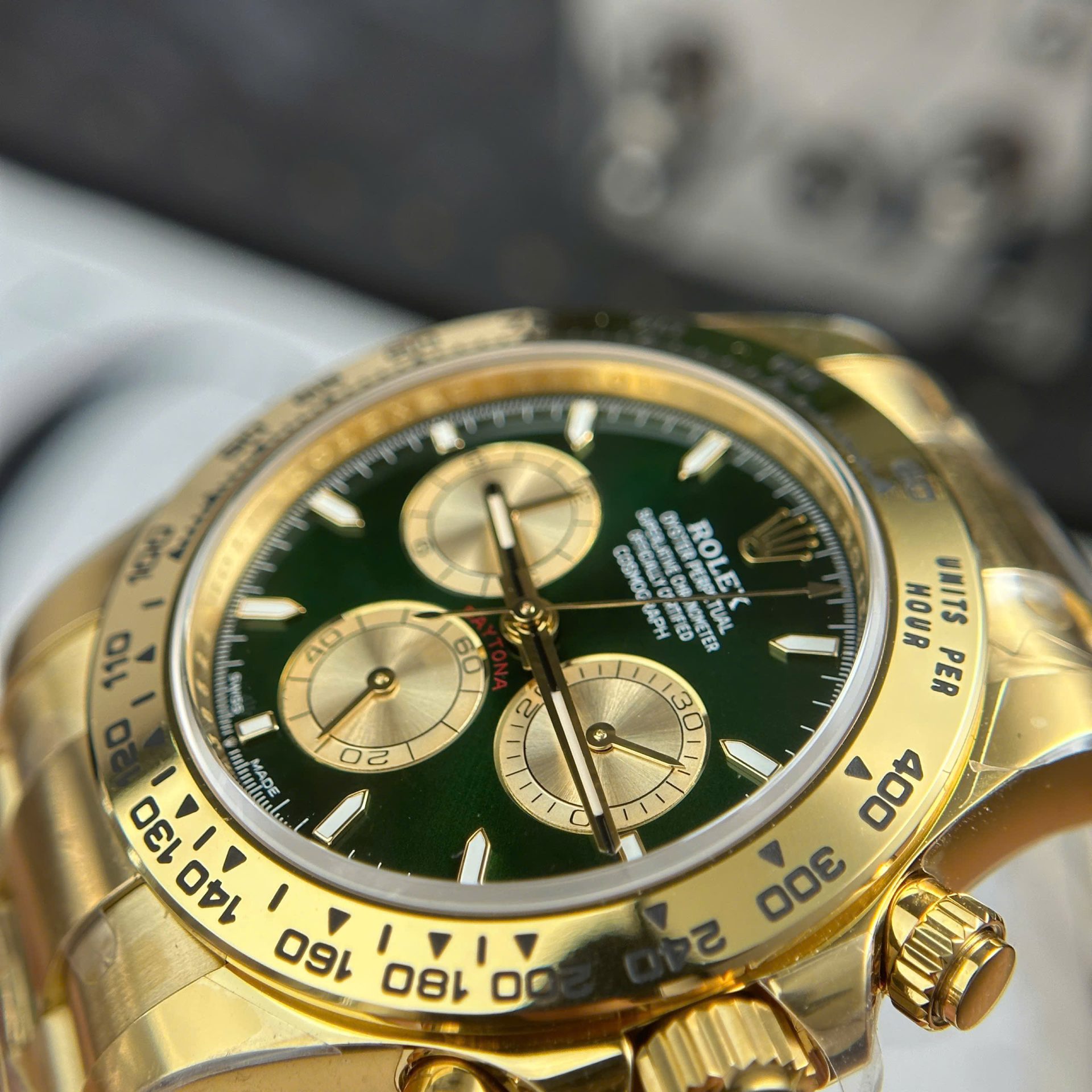 Rolex Daytona 126508 Dial Green Best Replica Watch Oyter Strap THB Factory 40mm