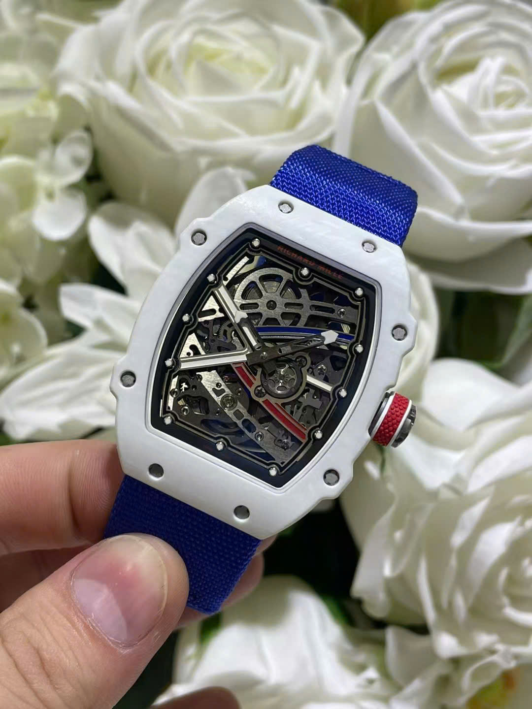 Richard Mille Best Replica Watch RM67-02 White Carbon Weight 37 Grams 38.7×47.52mm