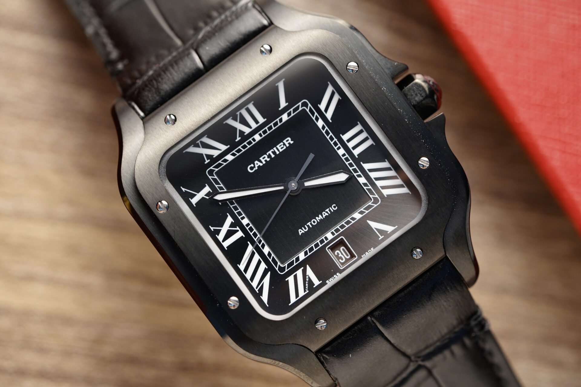 Cartier Best Replica Watch Santos De Cartier WSSA0039 Black Dial BV Factory 39.8mm